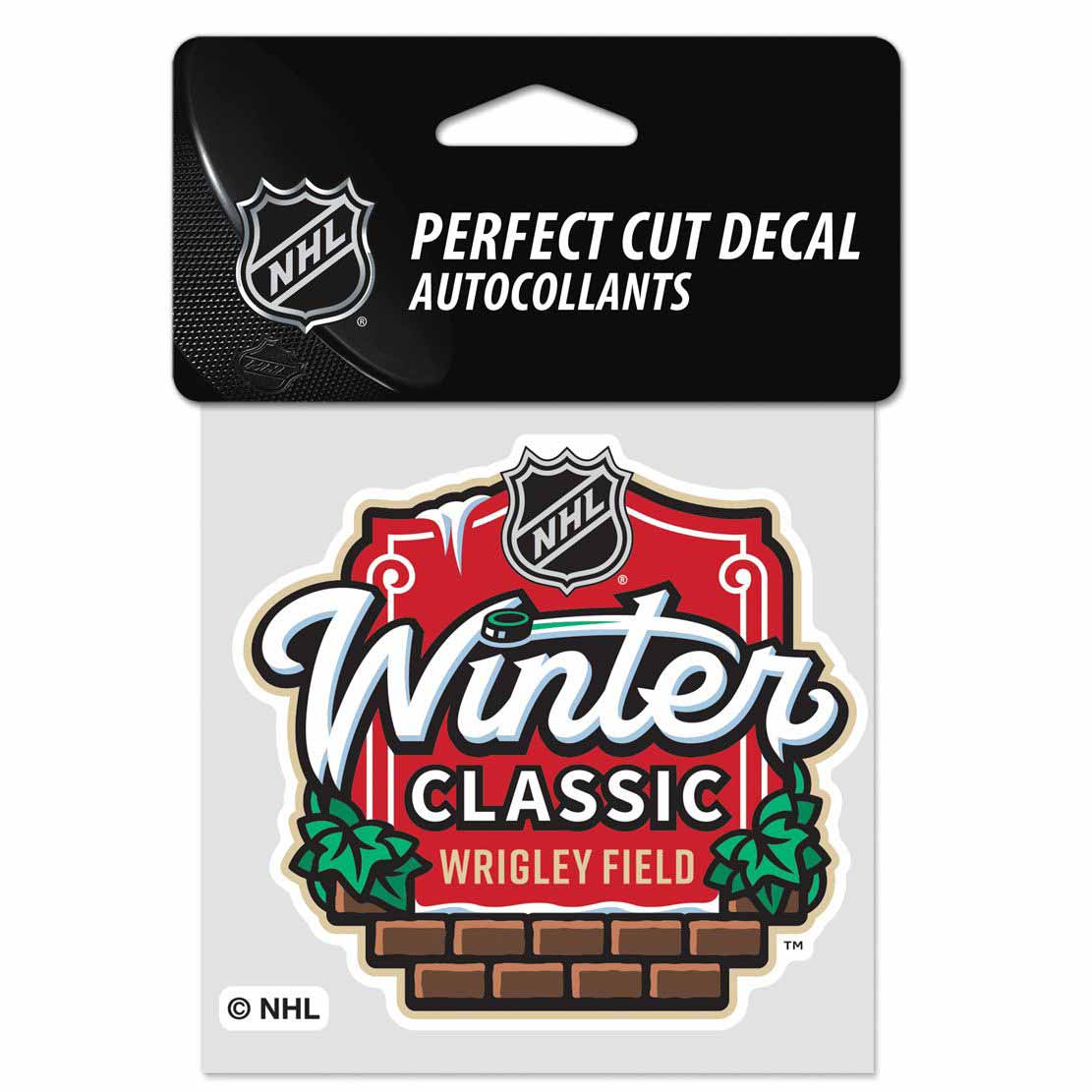 2025 Wrigley Field Winter Classic 4 x 4 Perfect Cut Decal