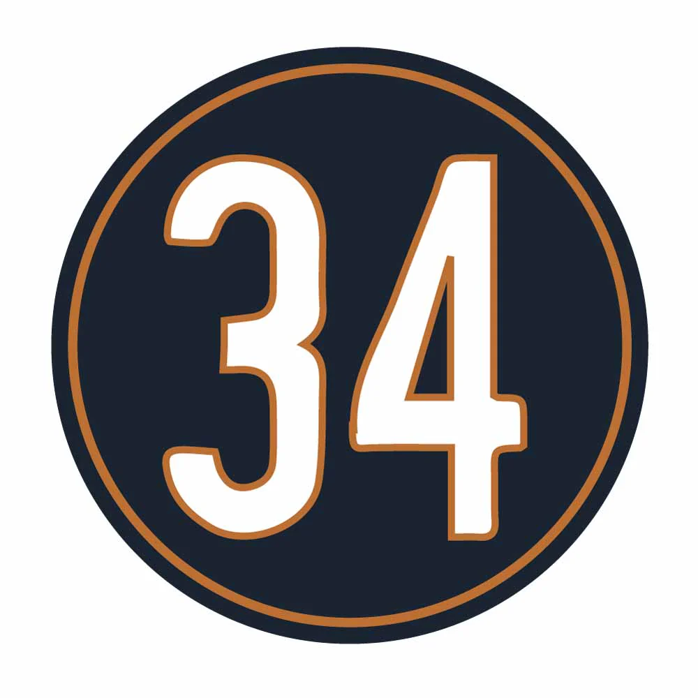 #34 Sticker Navy and Orange