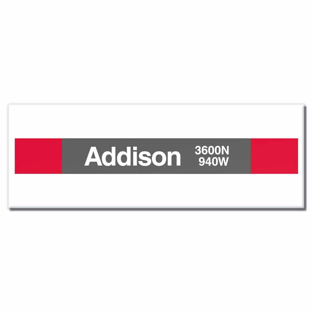 Addison Street Landscape L Stop Magnet