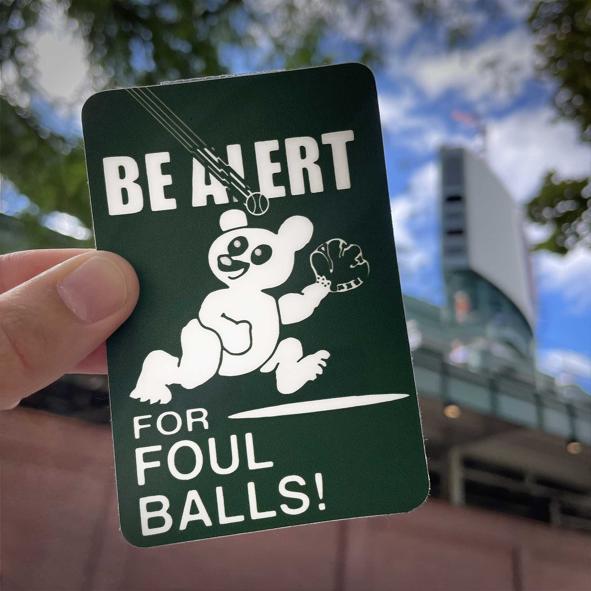 Be Alert For Foul Balls Sticker - Image 2