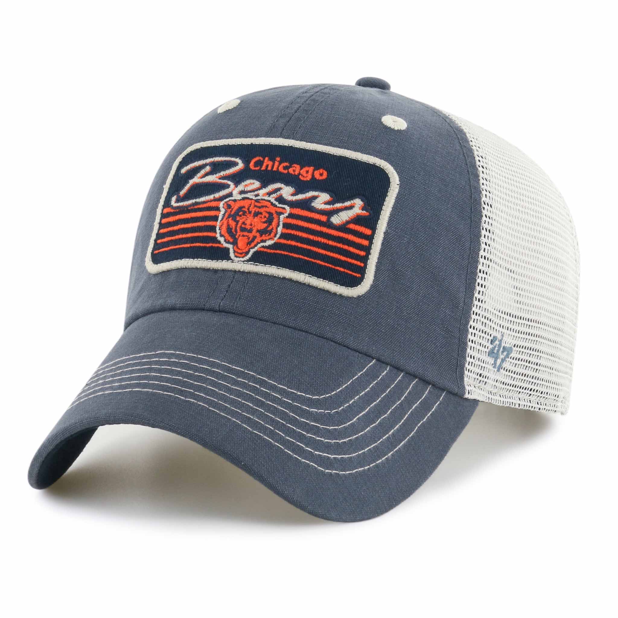 Chicago Bear 47 Brand Vintage Navy Five Points Clean Up Adjustable Cap
