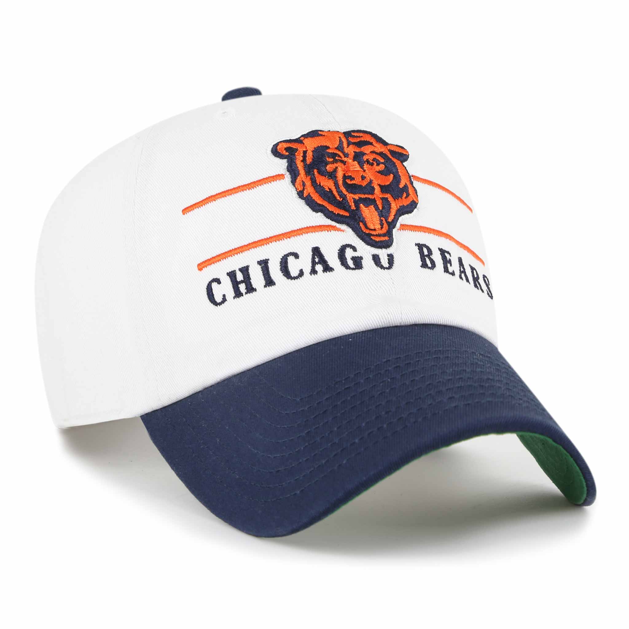 Chicago Bear 47 Brand White Double Header Clean Up Cap - Image 3