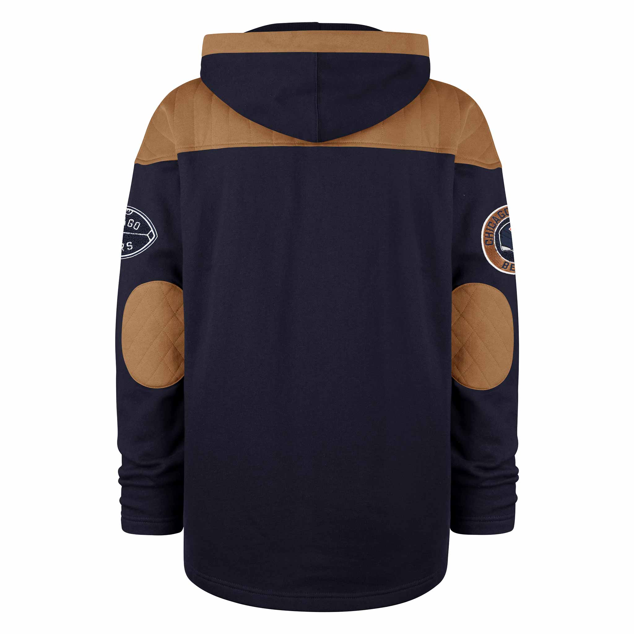Chicago Bears 47 Brand Fall Navy Flannagan Wingback Lacer Hooded Sweatshirt - Image 2