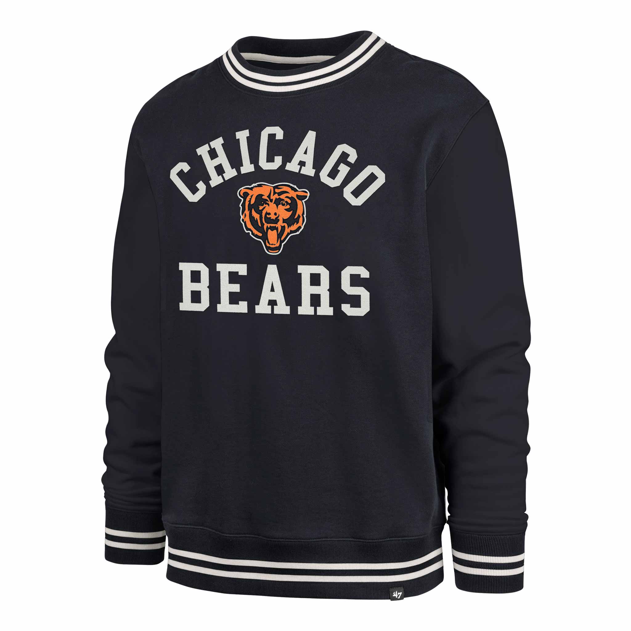 Chicago Bears 47 Brand Navy Clubhouse View Sierra Crewneck Sweatshirt