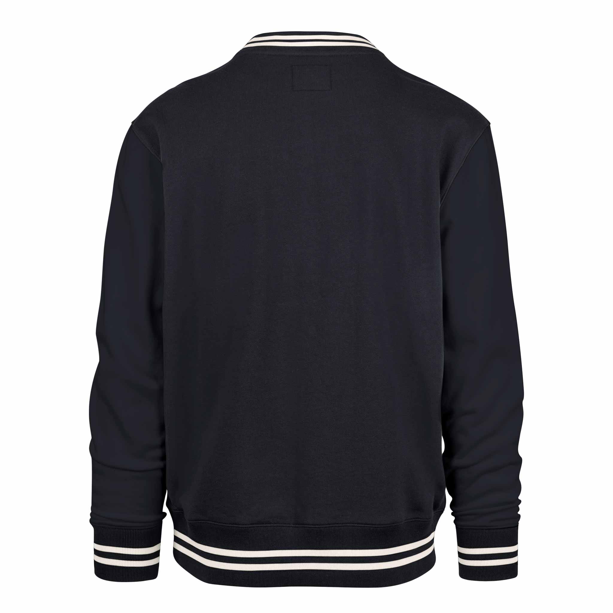 Chicago Bears 47 Brand Navy Clubhouse View Sierra Crewneck Sweatshirt - Image 2