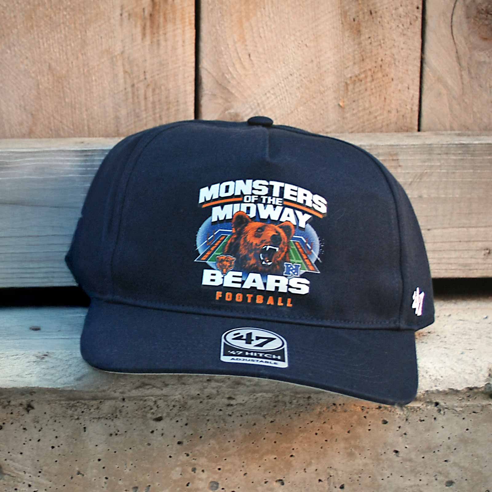 Chicago Bears 47 Brand Navy Screen Graphic Hitch Adjustable Cap - Image 4