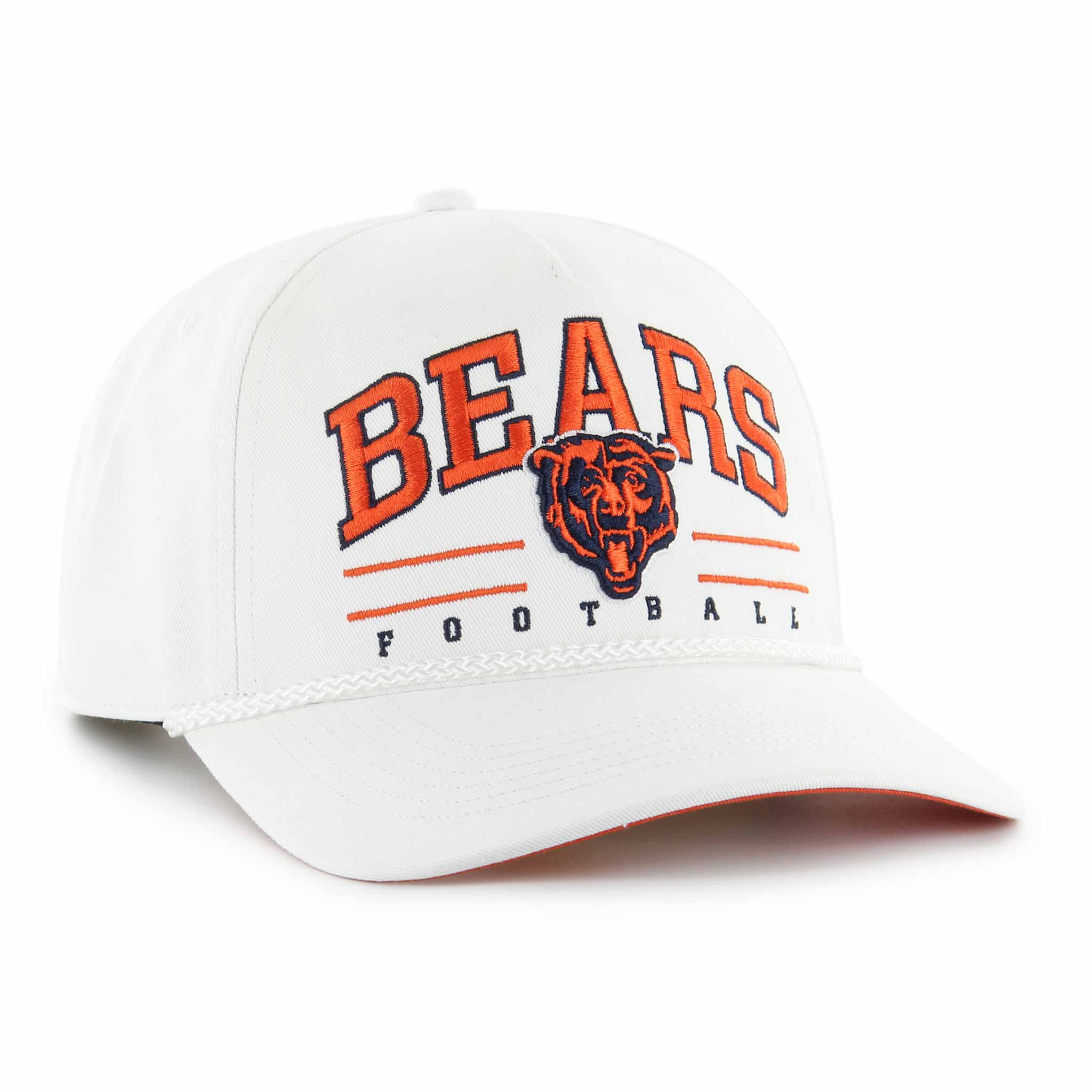 Chicago Bears 47 Brand White Bears Face Logo Roscoe Hitch Adjustable Cap - Image 3