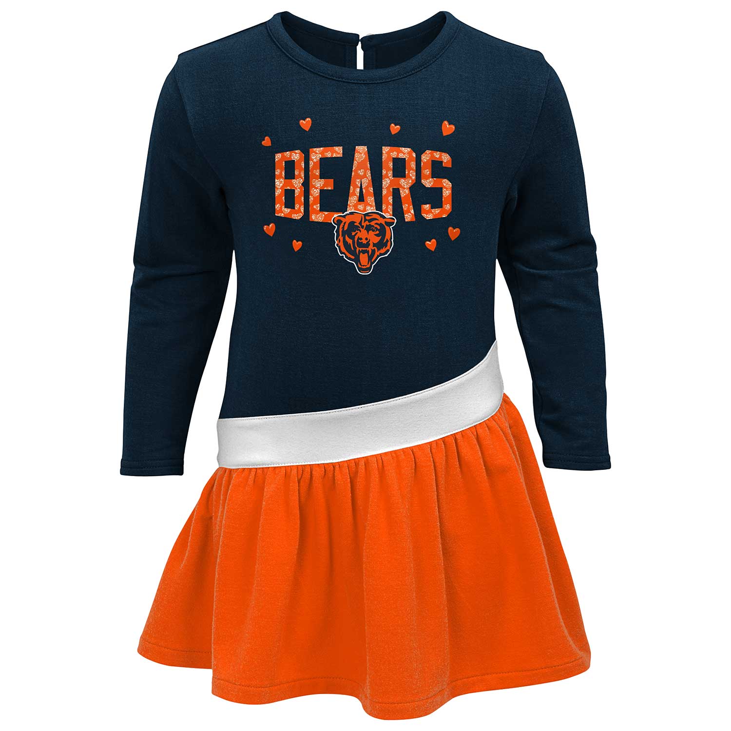 Chicago Bears Girls Heart 2 Heart Jersey Tunic L/S Shirt