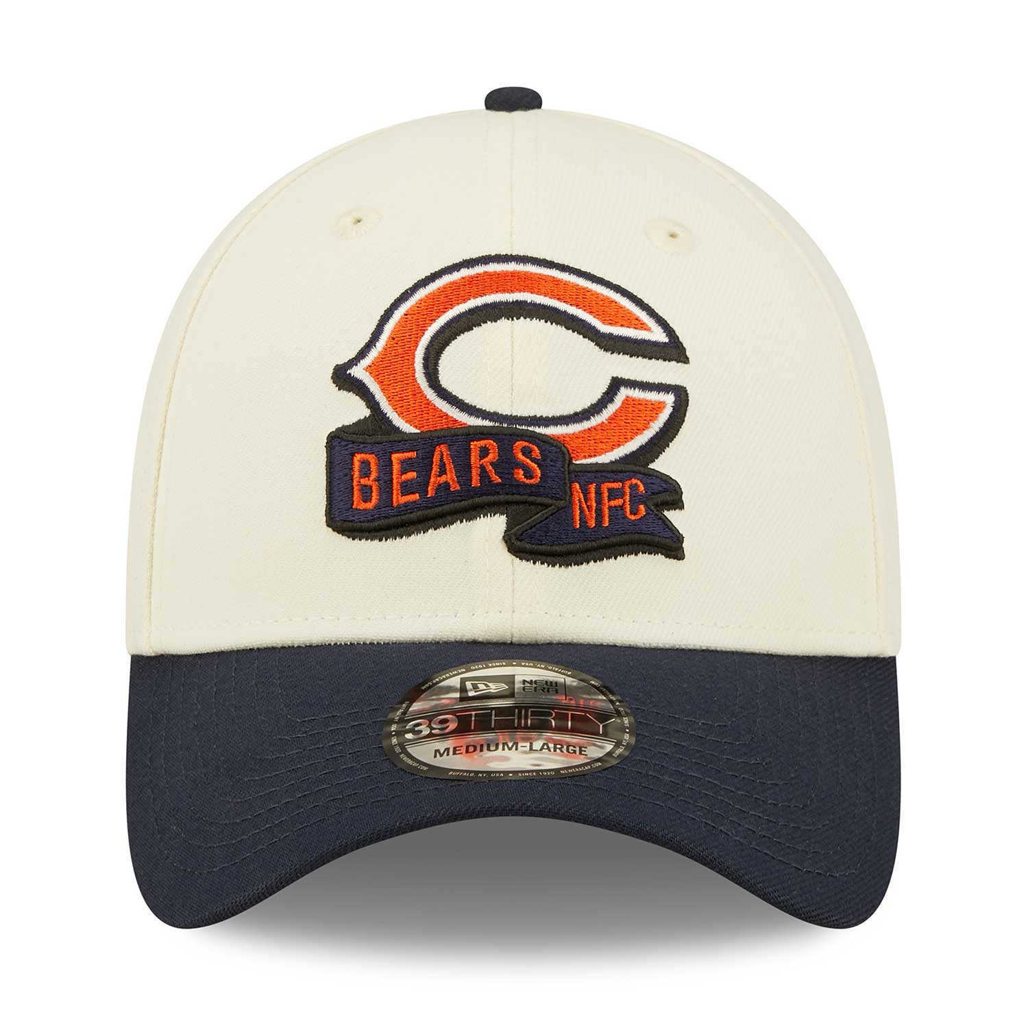 Chicago Bears Cream 2022 Sideline 39THIRTY Flex Fit Cap - Image 4