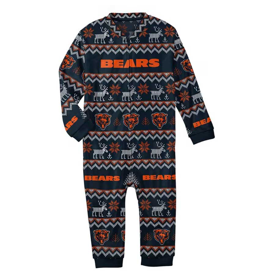 Chicago Bears Infant Ugly Sweater Coverall - Image 2