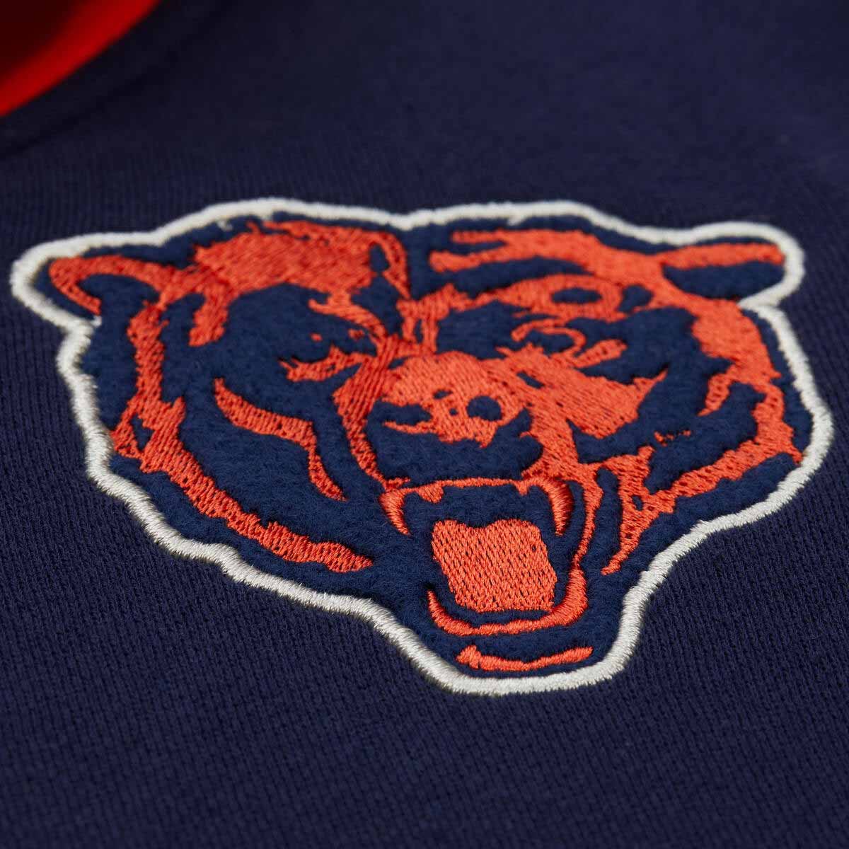 Chicago Bears Mitchell & Ness Courtside Fleece Button Front Hooded Jacket - Image 4