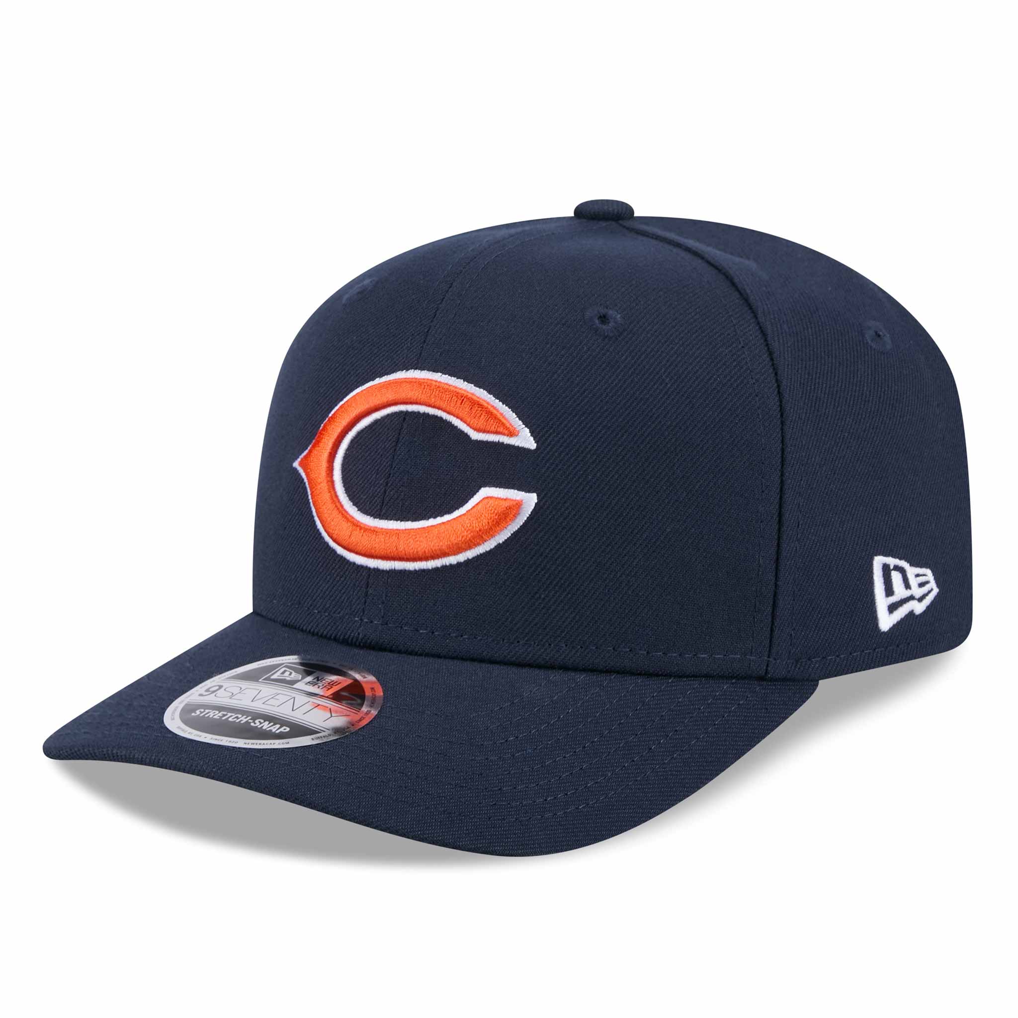 Chicago Bears New Era 9SEVENTY Navy C Stretch Snap Adjustable Cap