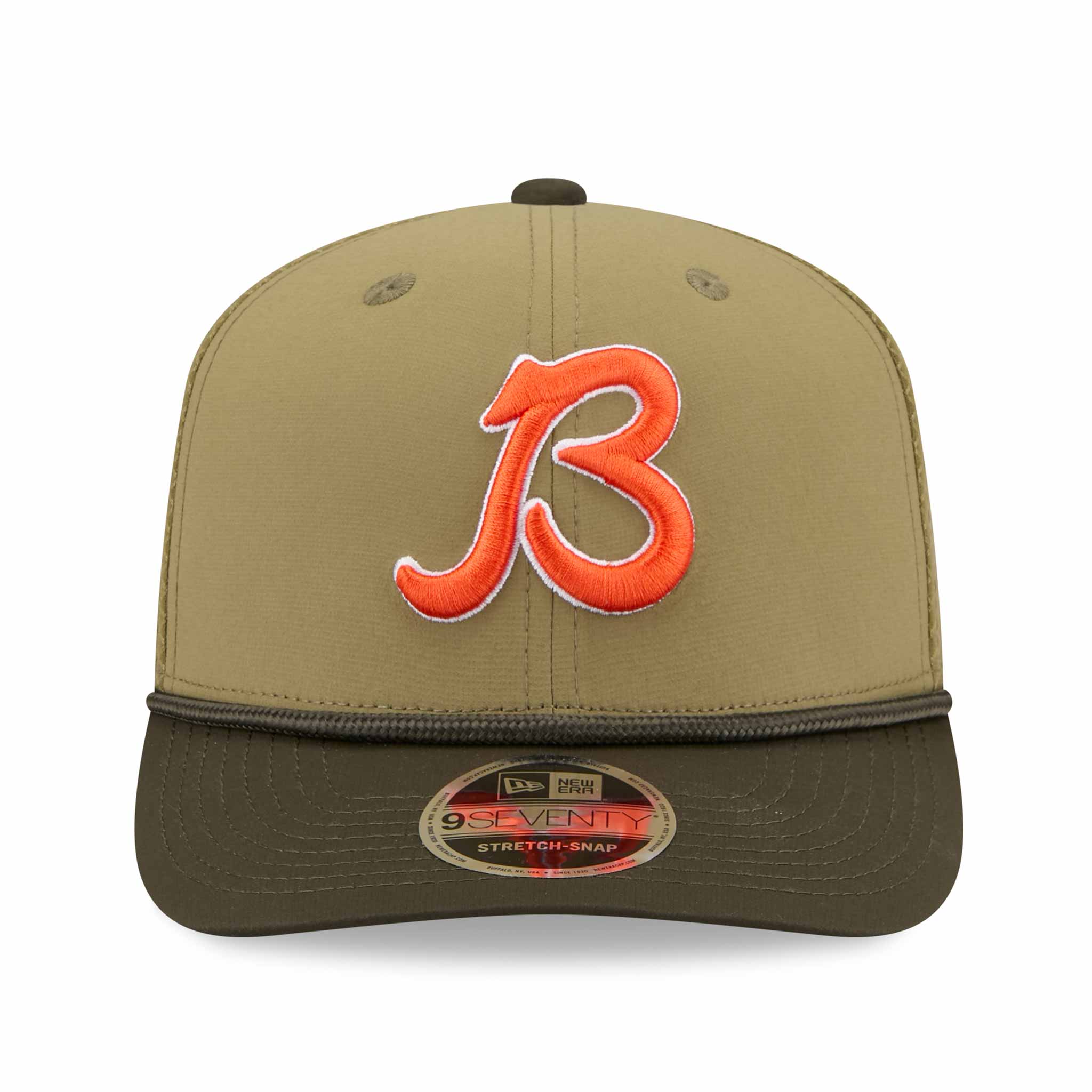 Chicago Bears New Era Salute To Service B Logo 9SEVENTY Stretch Snap Adjustable Cap - Image 5