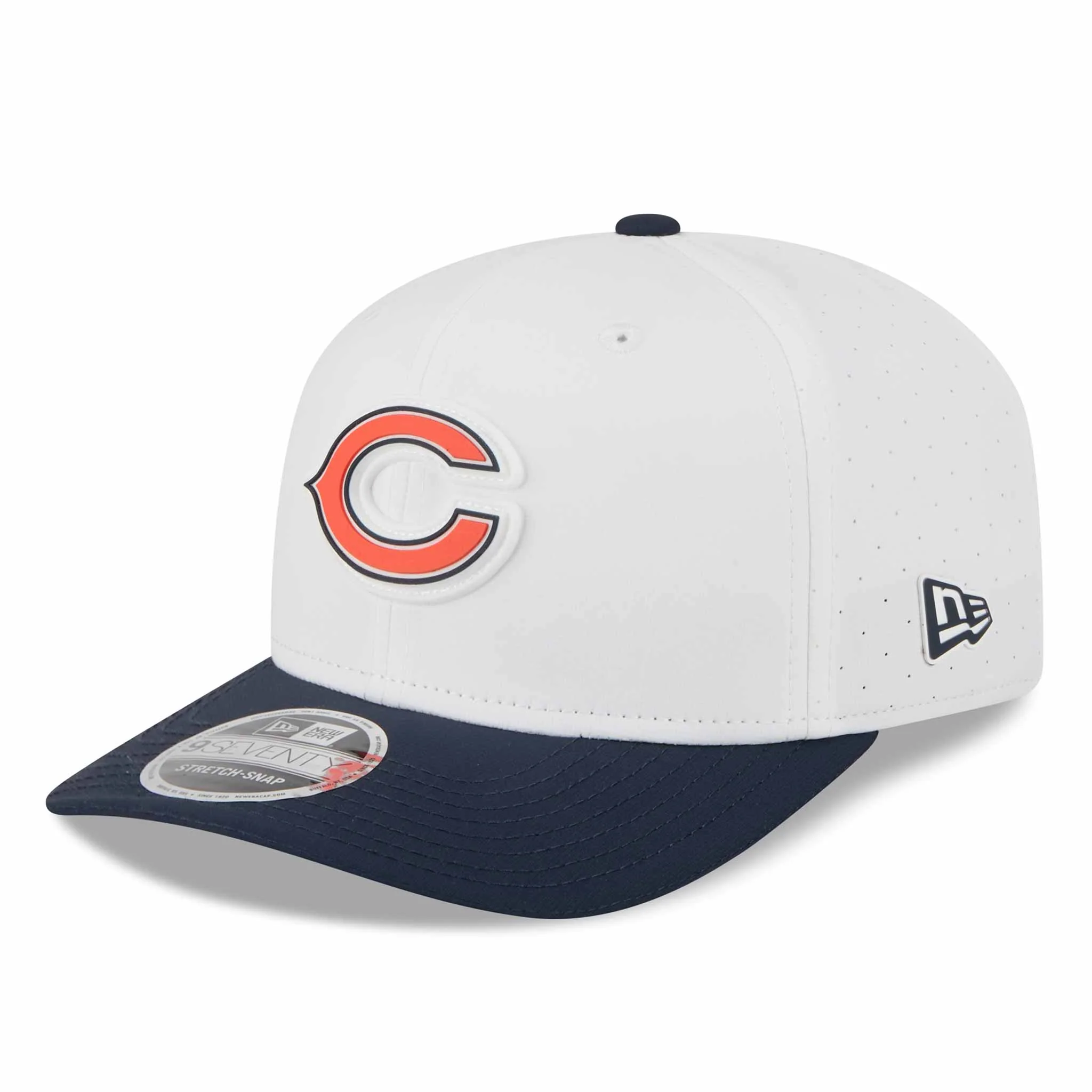 Chicago Bears New Era Training Camp White C 9SEVENTY Stretch Snap Adjustable Cap - Image 4