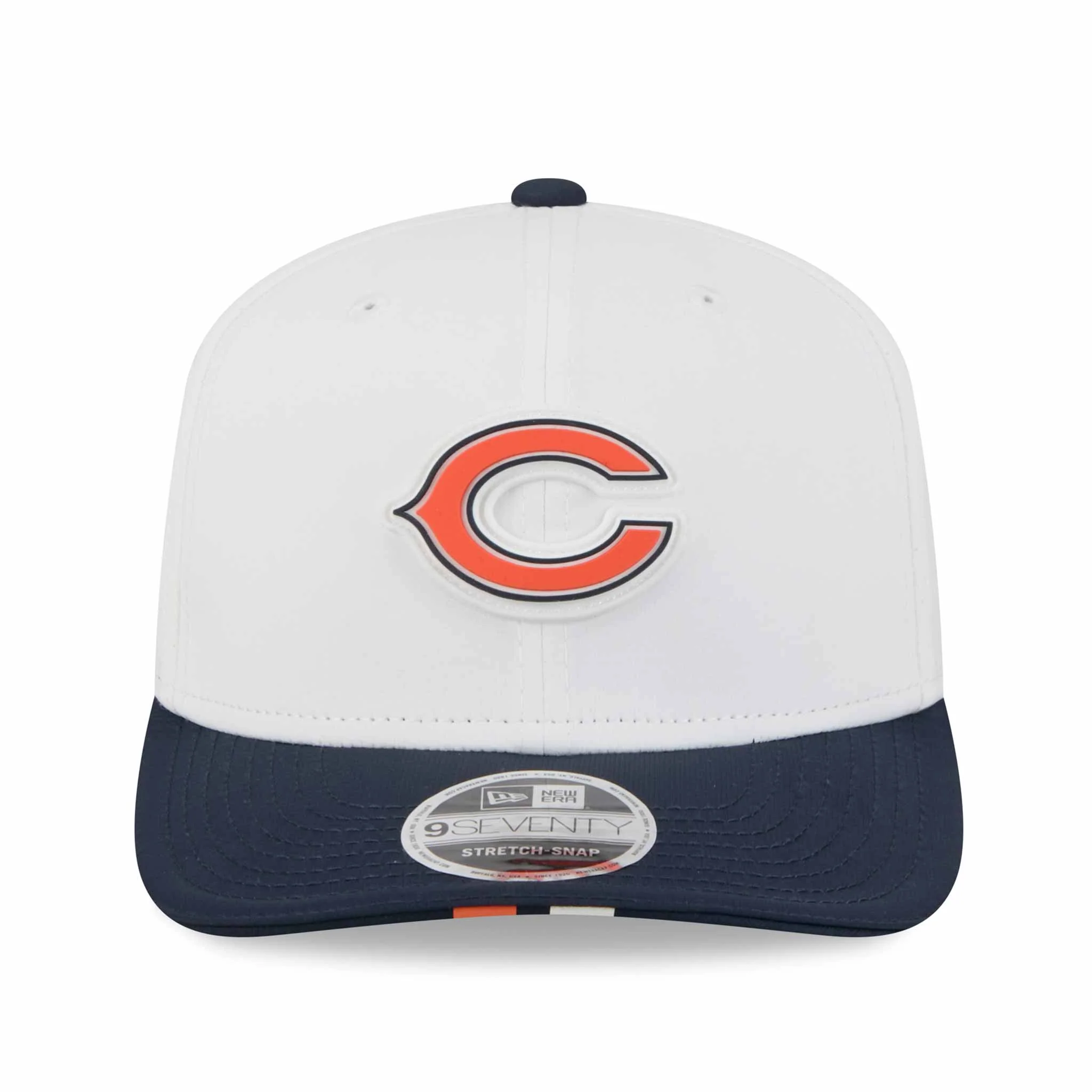 Chicago Bears New Era Training Camp White C 9SEVENTY Stretch Snap Adjustable Cap - Image 5