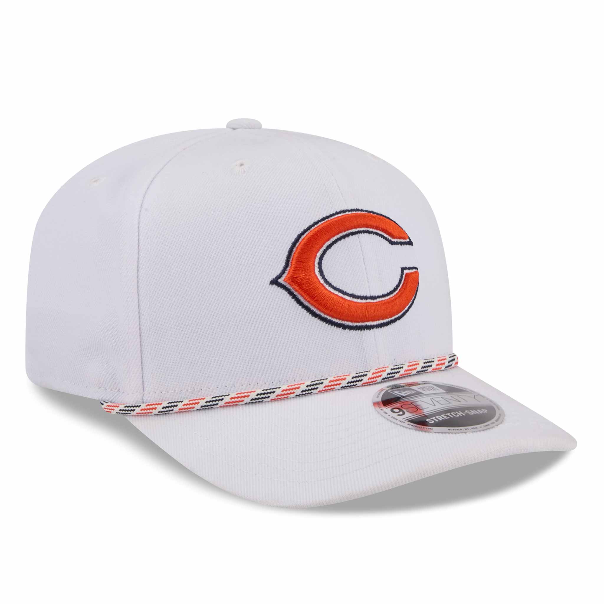 Chicago Bears New Era White Bear Face 9SEVENTY Stretch Snap Rope Adjustable Cap - Image 5