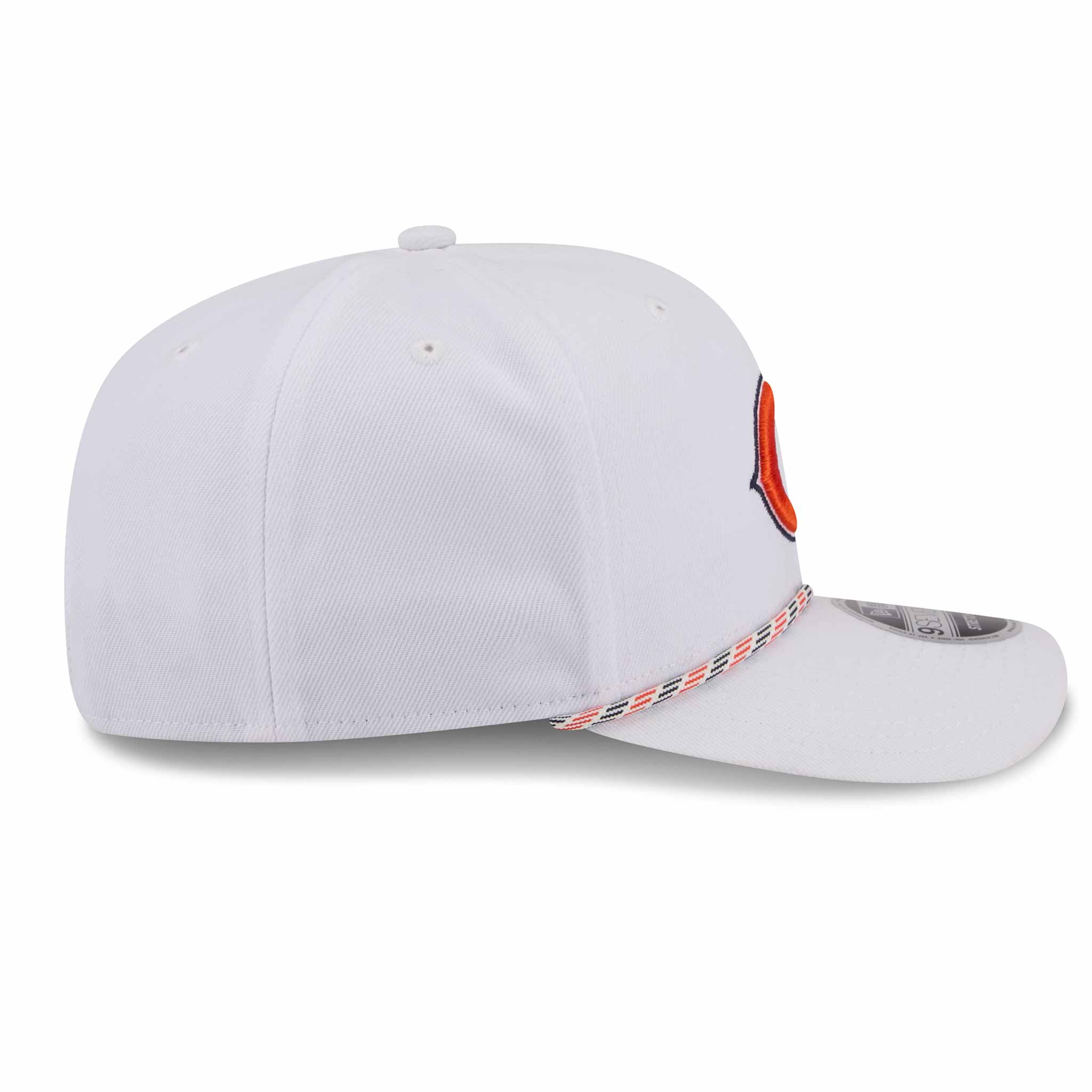 Chicago Bears New Era White Bear Face 9SEVENTY Stretch Snap Rope Adjustable Cap - Image 6
