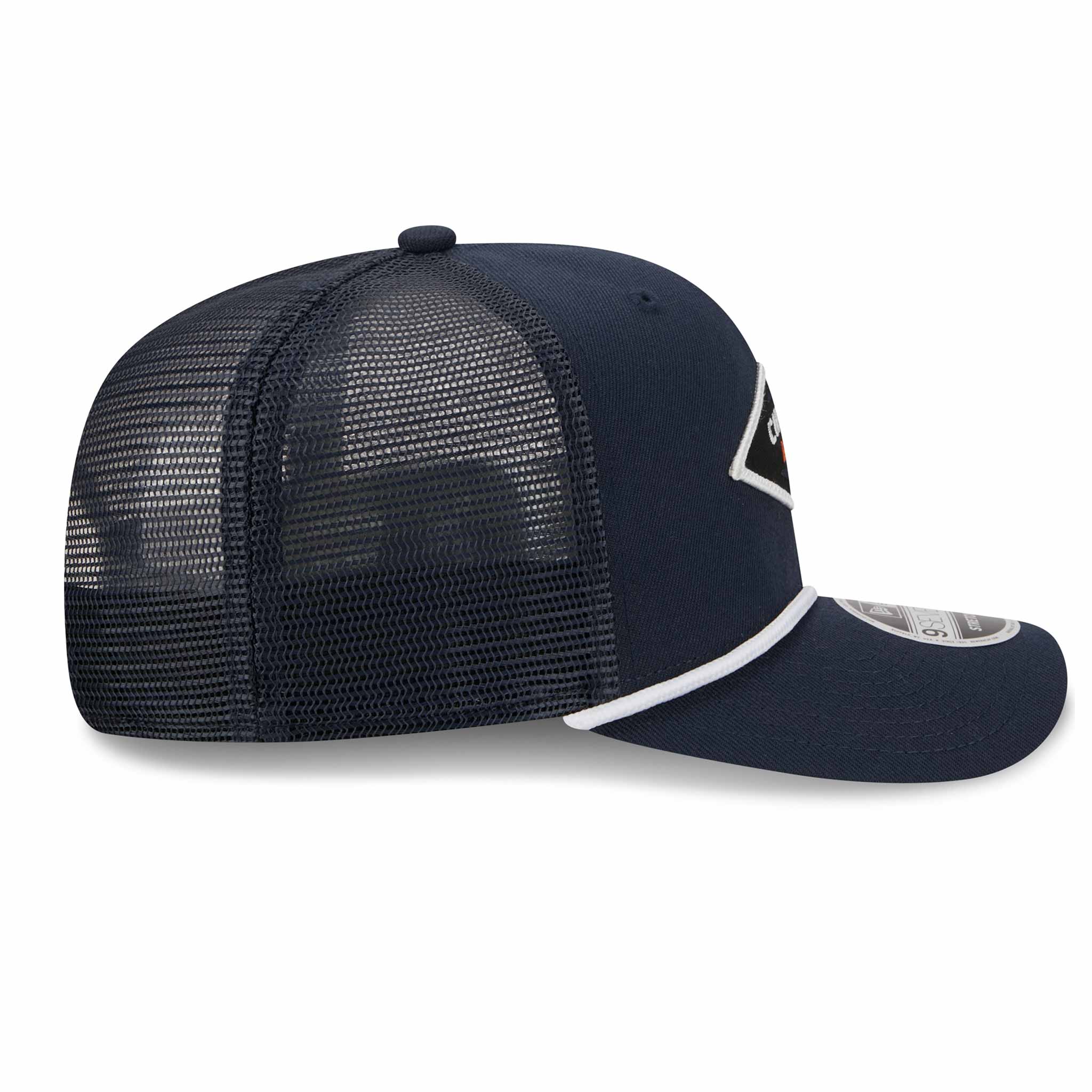 Chicago Bears New Era Navy Diamond 9SEVENTY Stretch Snap Rope Mesh Adjustable Cap - Image 6