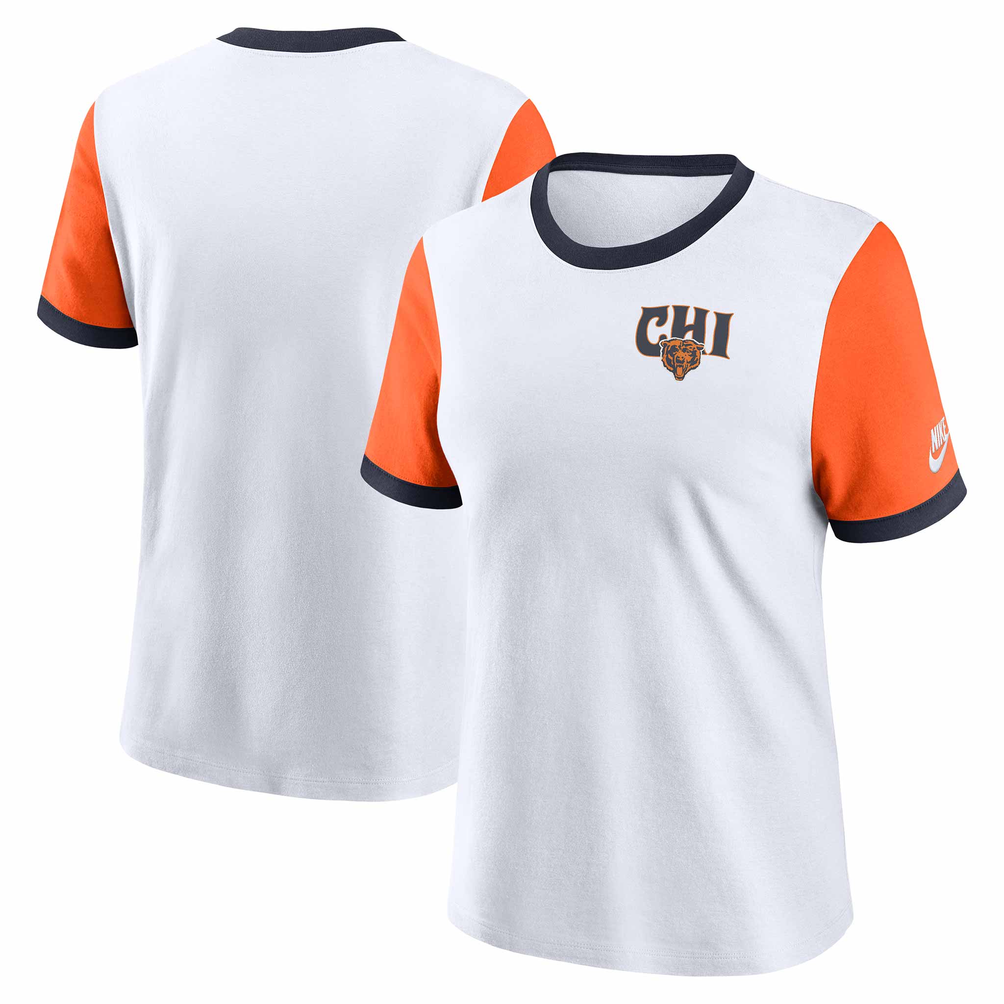Chicago Bears Nike Women's Rewind Ringer T Shirt - Image 3