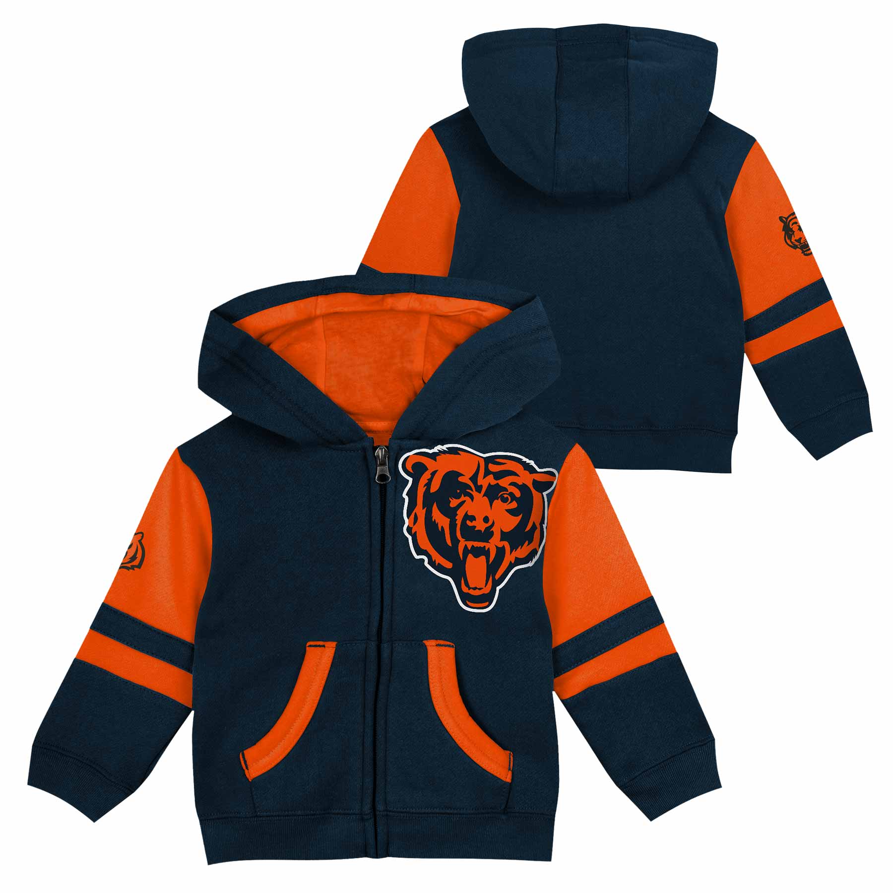 Chicago Bears Toddler Stadium Full Zip Hooded Sweatshirt - Image 3