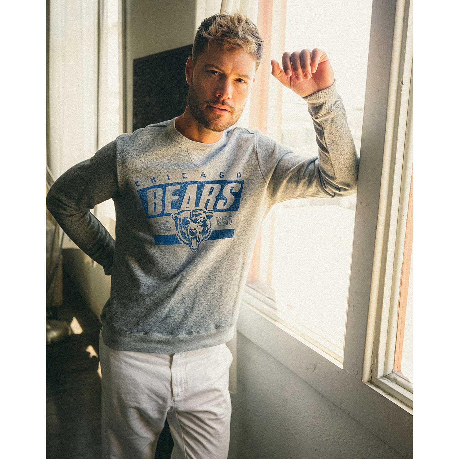 Chicago Bears Vintage Grey Crew Sweatshirt - Image 3