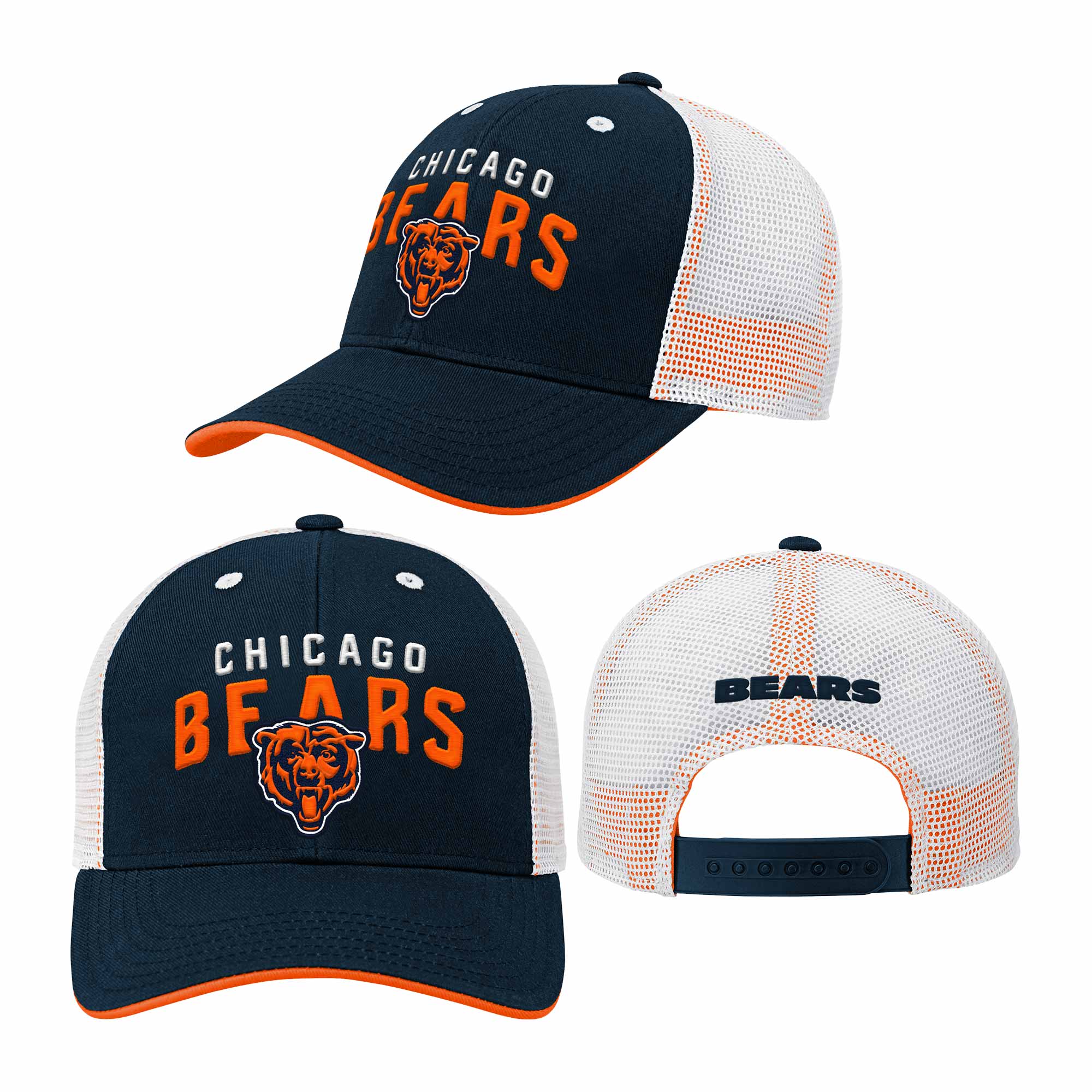 Chicago Bears Youth Core Lockup Meshback Trucker Adjustable Cap - Image 4