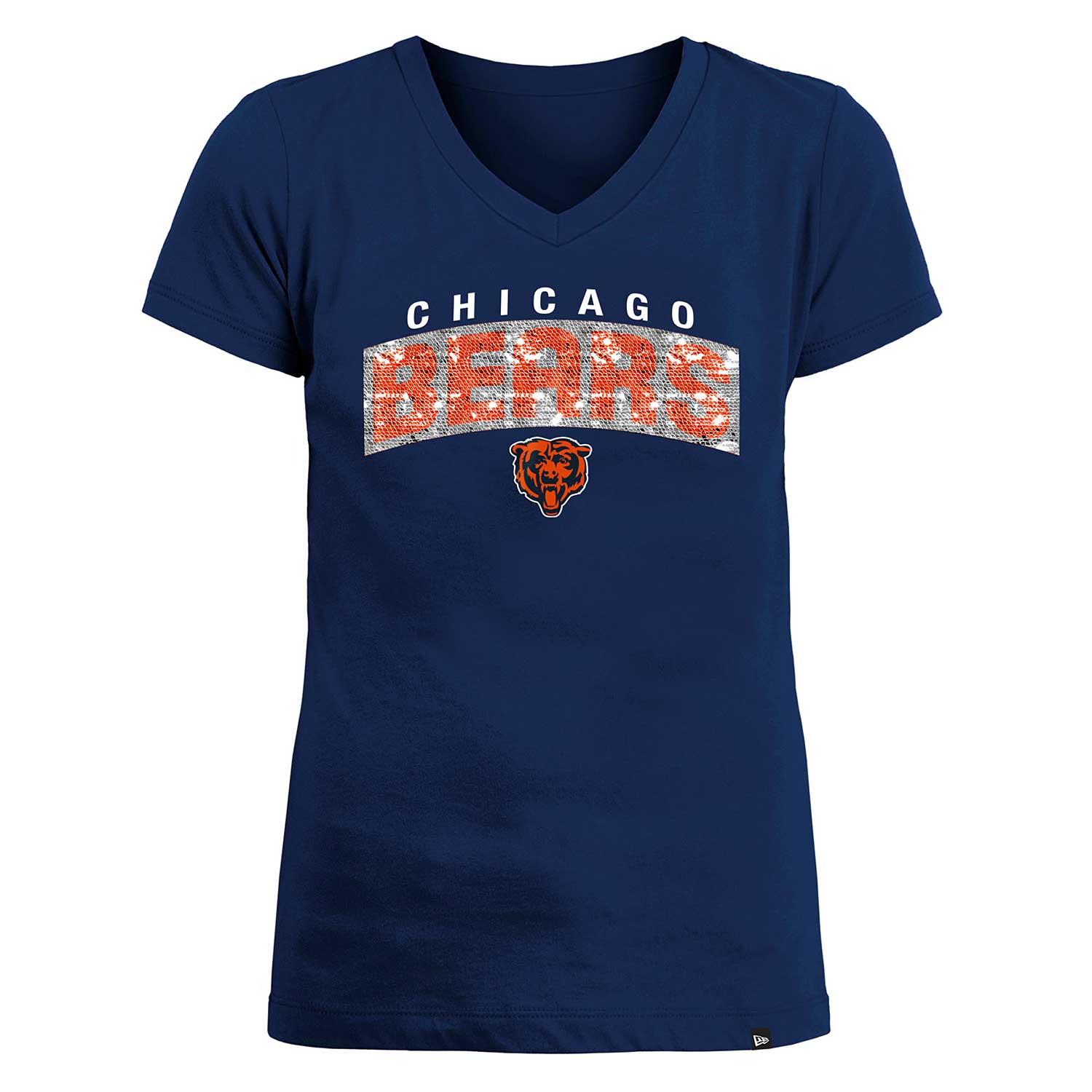 Chicago Bears Youth Girls Sequin T-Shirt