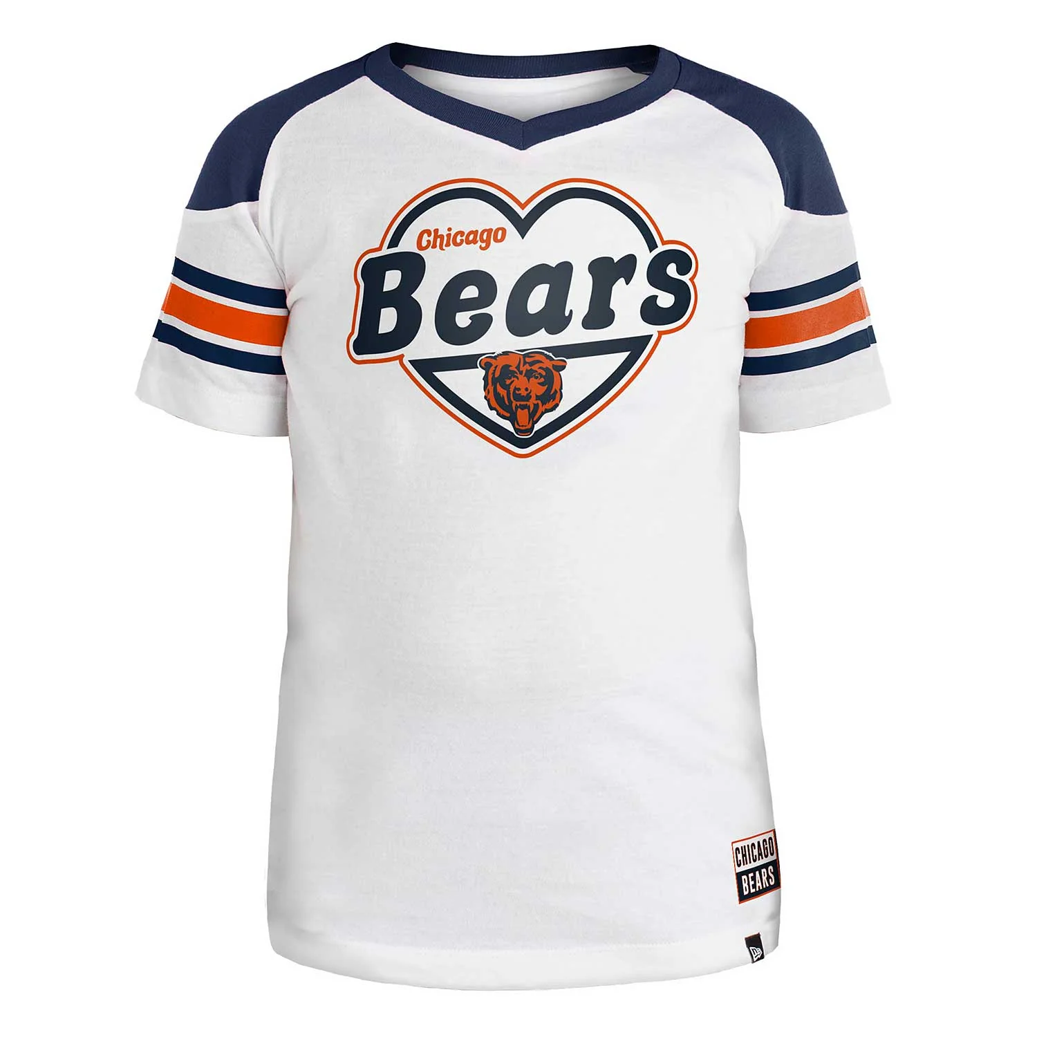 Chicago Bears Youth Girls White Love T-Shirt