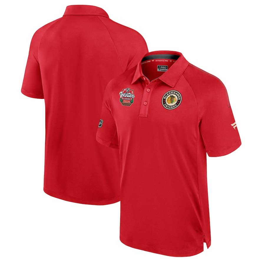 Chicago Blackhawks 2025 Winter Classic Authentic Pro Polo - Image 2