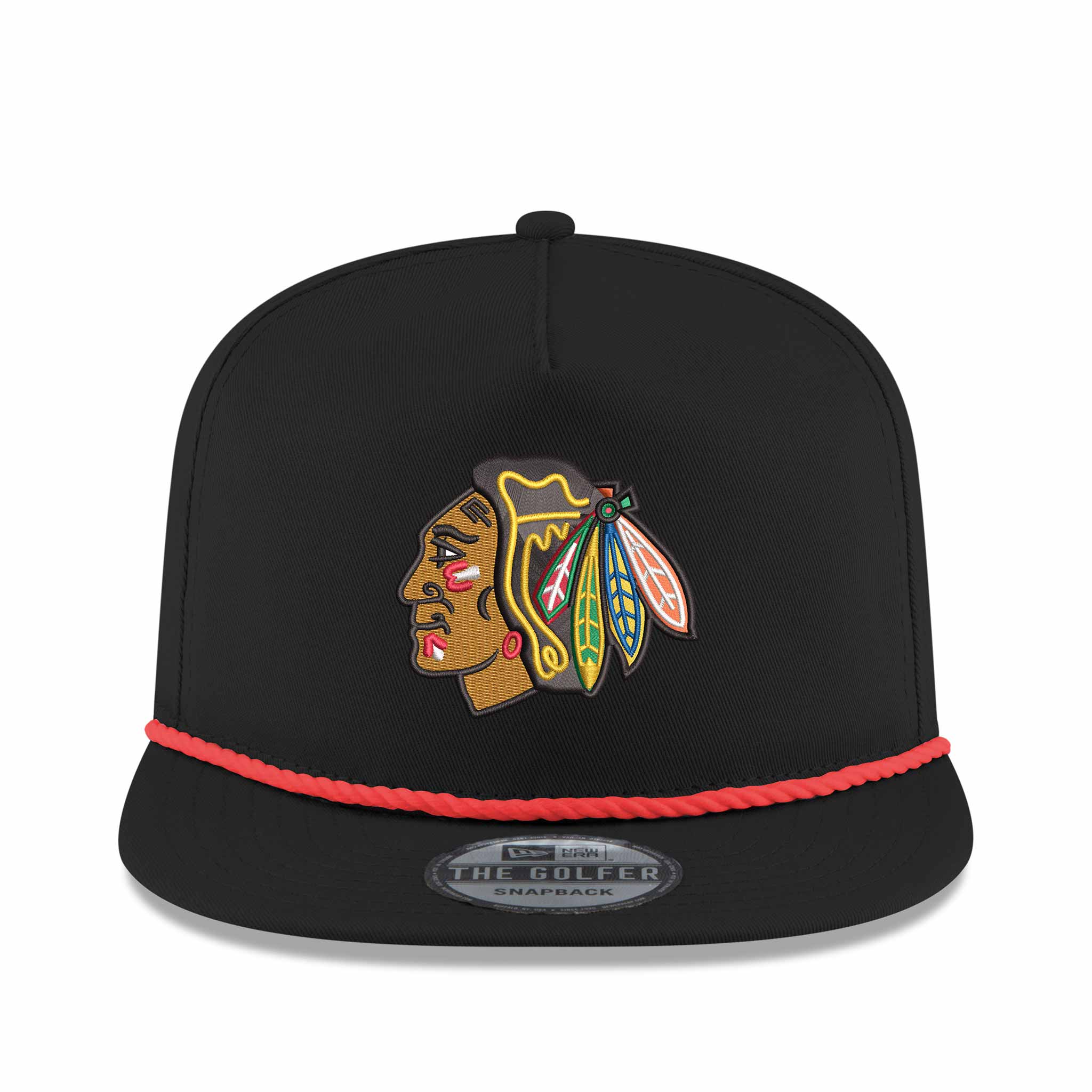 Chicago Blackhawks 2025 Winter Classic New Era Black Rope Golfer Adjustable Cap - Image 4