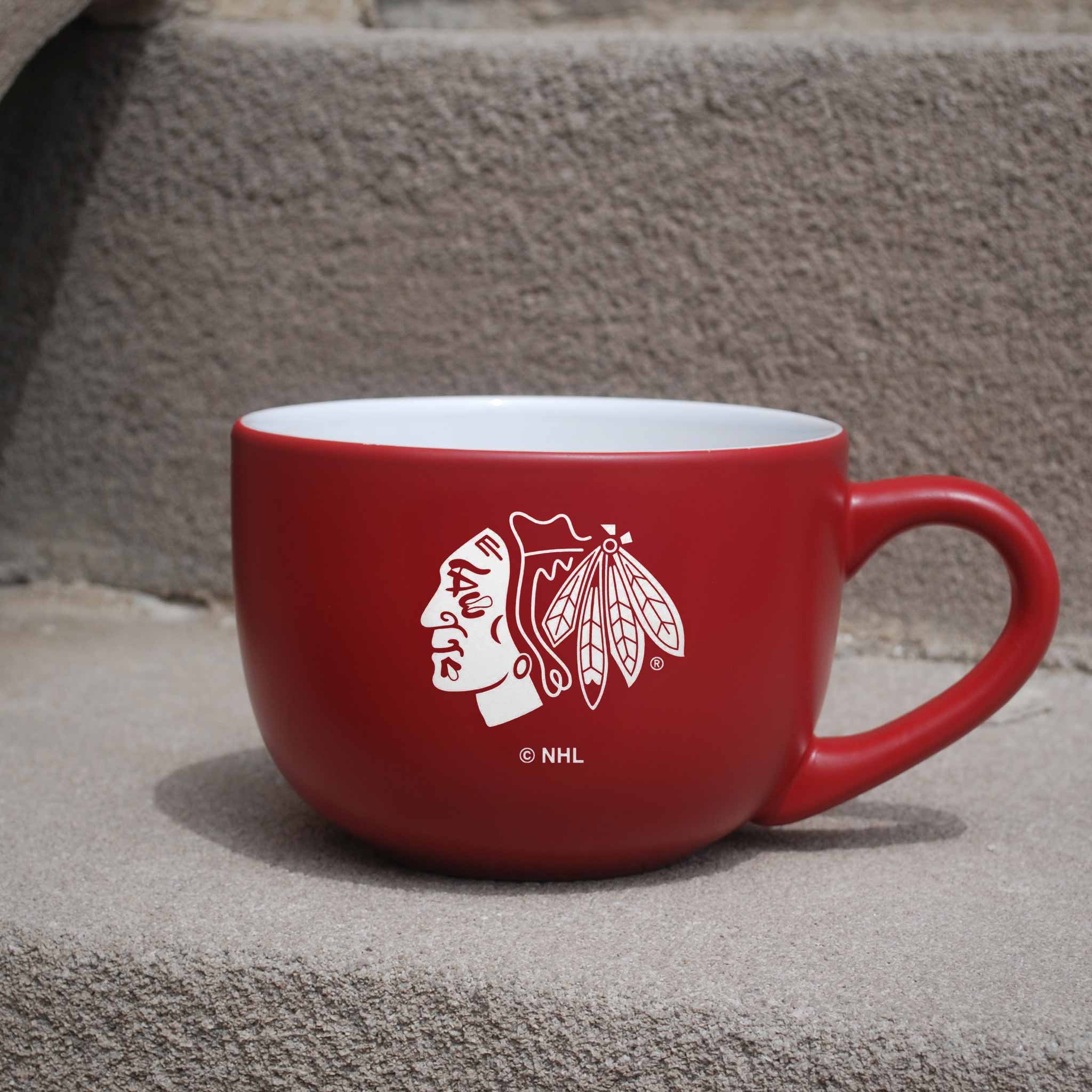 Chicago Blackhawks 23 oz Double Ceramic Coffee Mug - Image 2