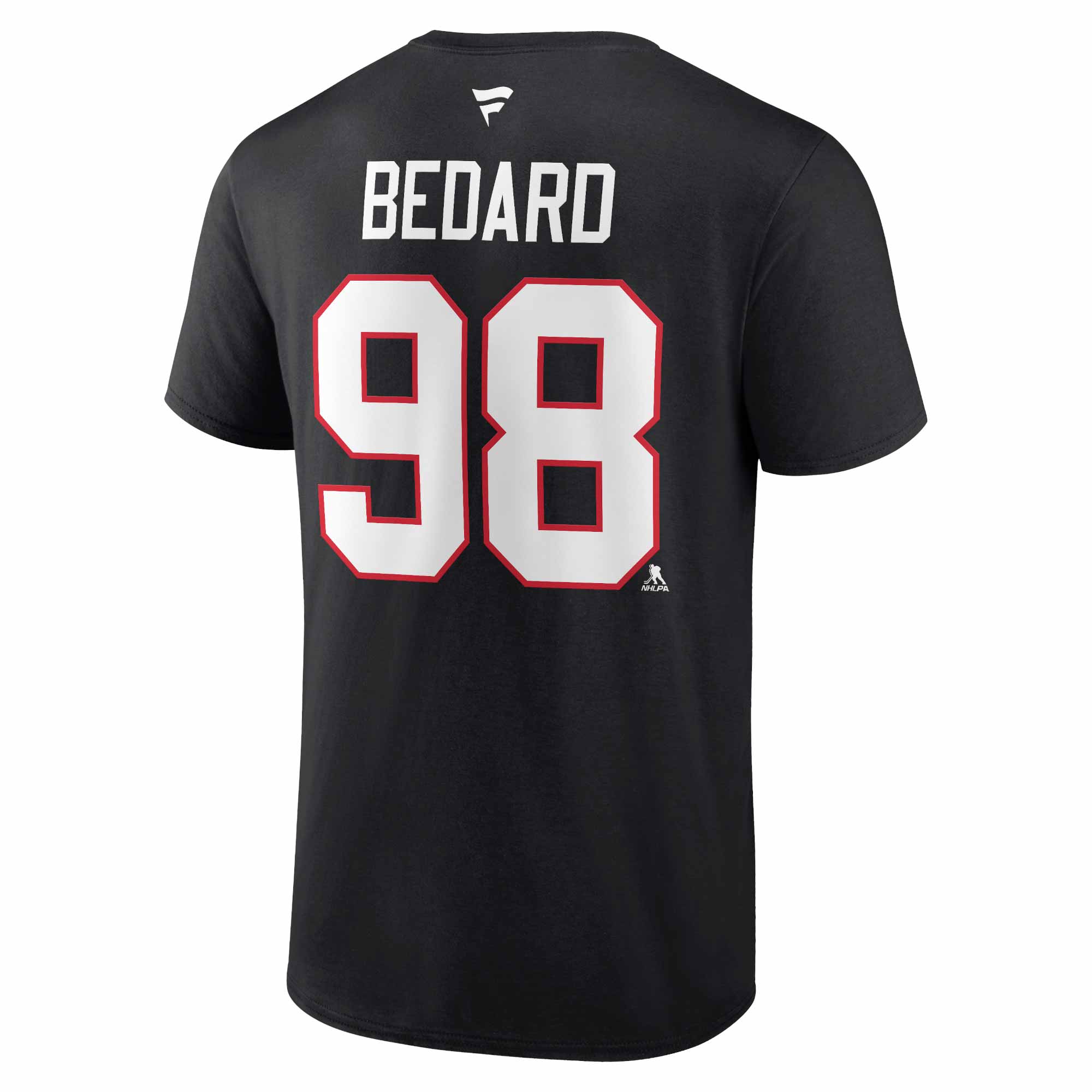 Chicago Blackhawks Connor Bedard Black Player Name & Number T-Shirt - Image 3