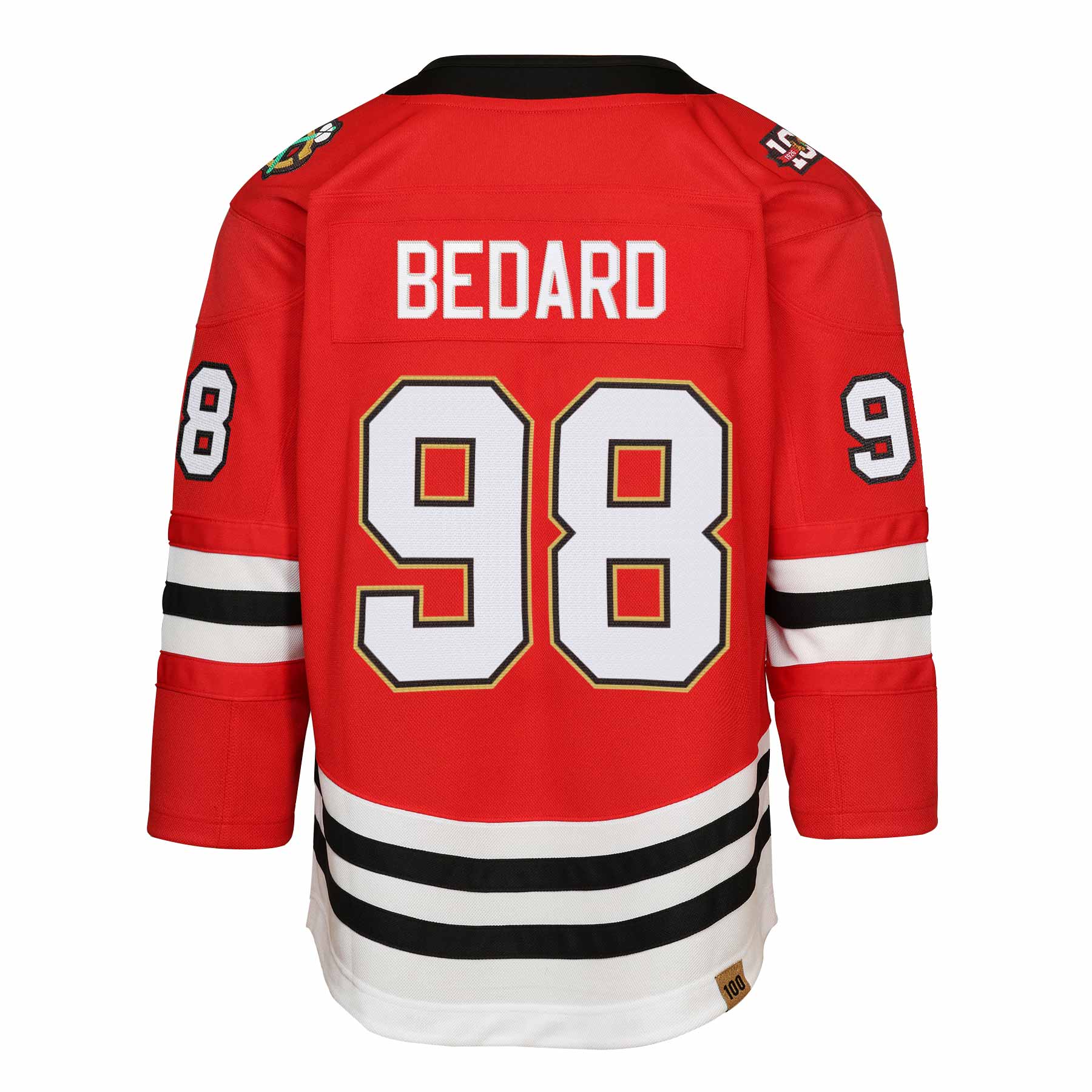 Chicago Blackhawks Connor Bedard Fanatics 2025 Youth Home Centennial Premier Home Jersey - Image 3