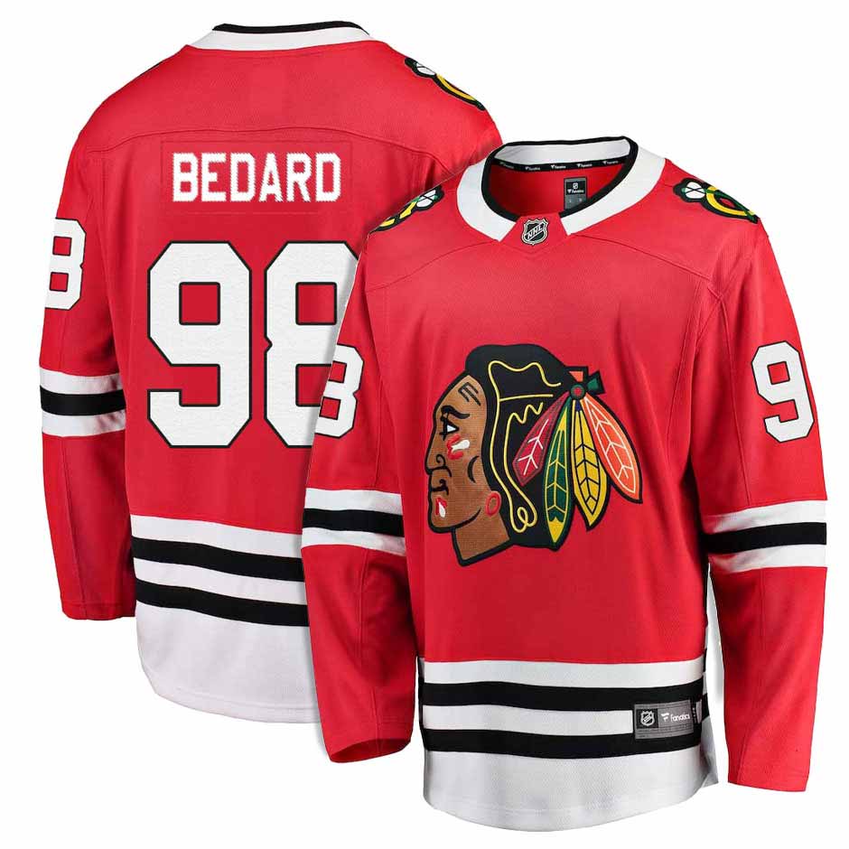 Chicago Blackhawks Connor Bedard Home Breakaway Jersey With Authentic Lettering