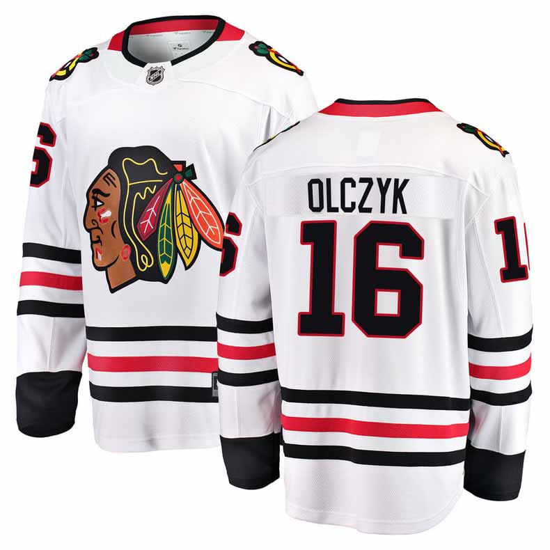 Chicago Blackhawks Eddie Olczyk Road Breakaway Jersey With Authentic Lettering