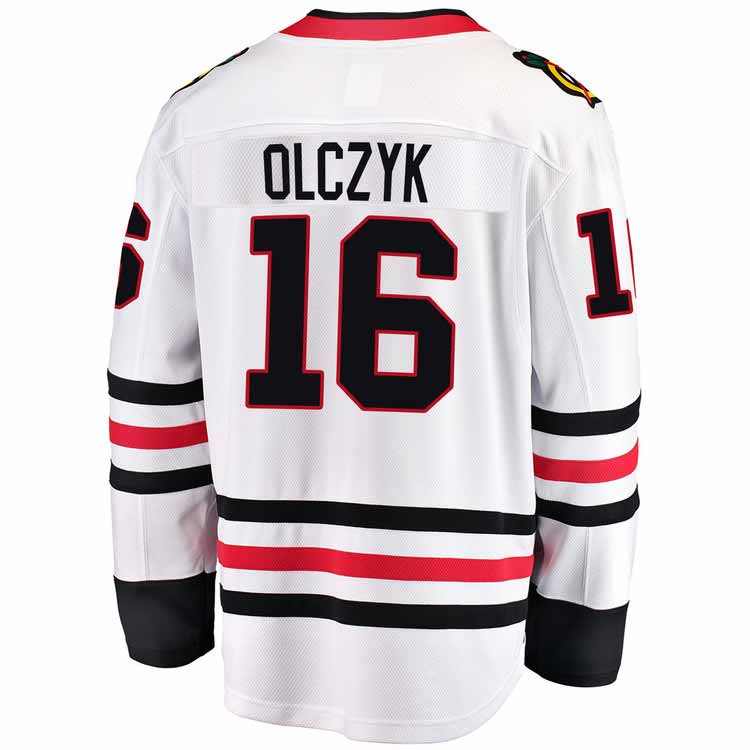 Chicago Blackhawks Eddie Olczyk Road Breakaway Jersey With Authentic Lettering - Image 3