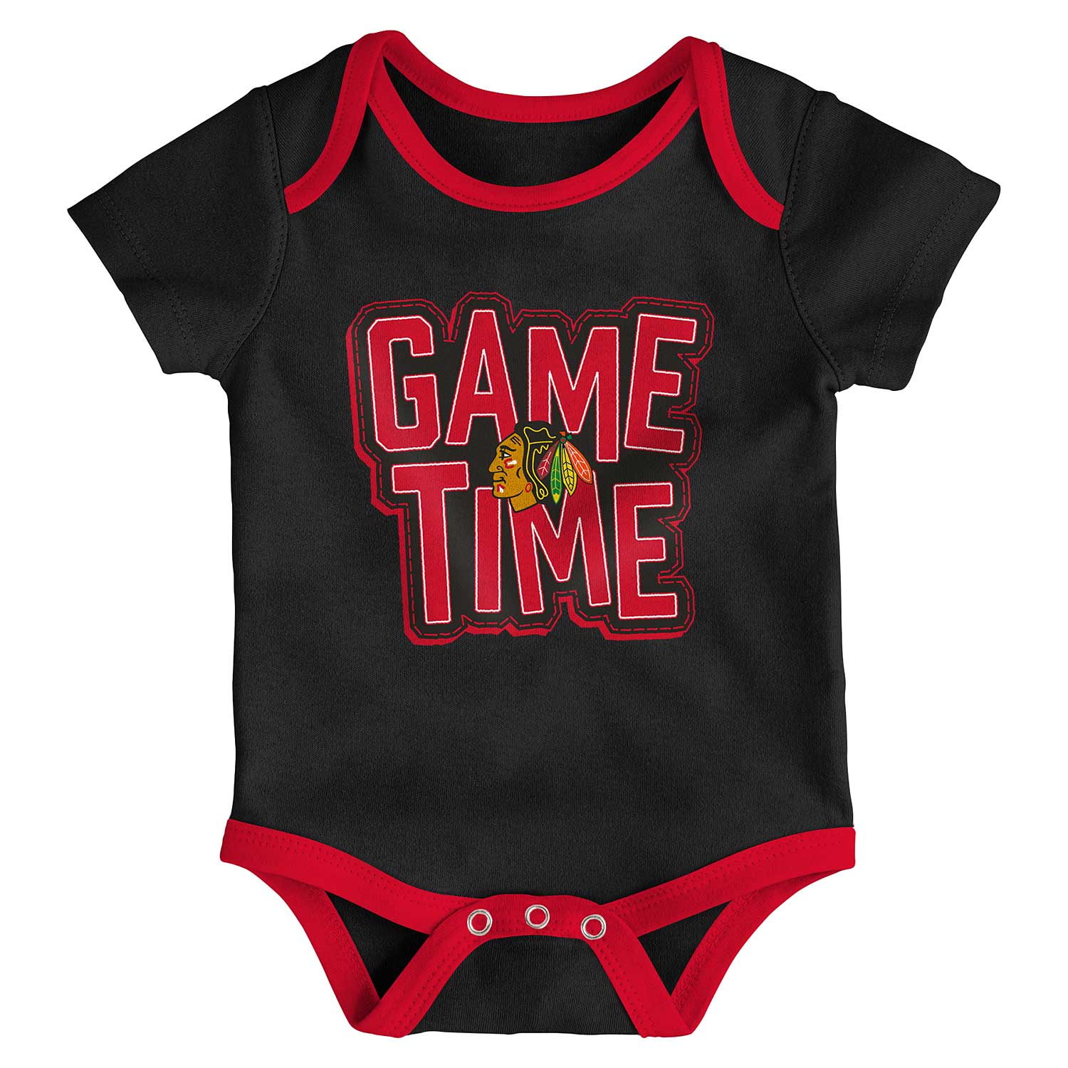 Chicago Blackhawks Infant Game Time 3-Pack Creeper Set - Image 3