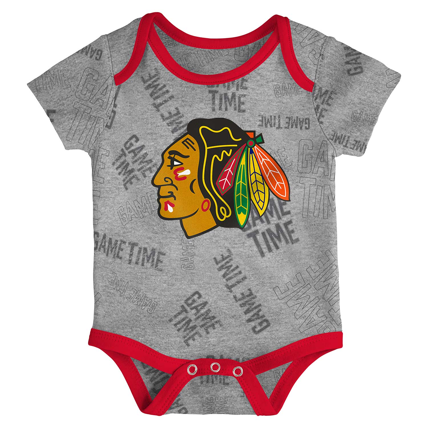 Chicago Blackhawks Infant Game Time 3-Pack Creeper Set - Image 4