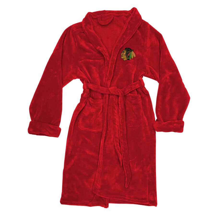 Chicago Blackhawks Men's Silk Touch Bathrobe