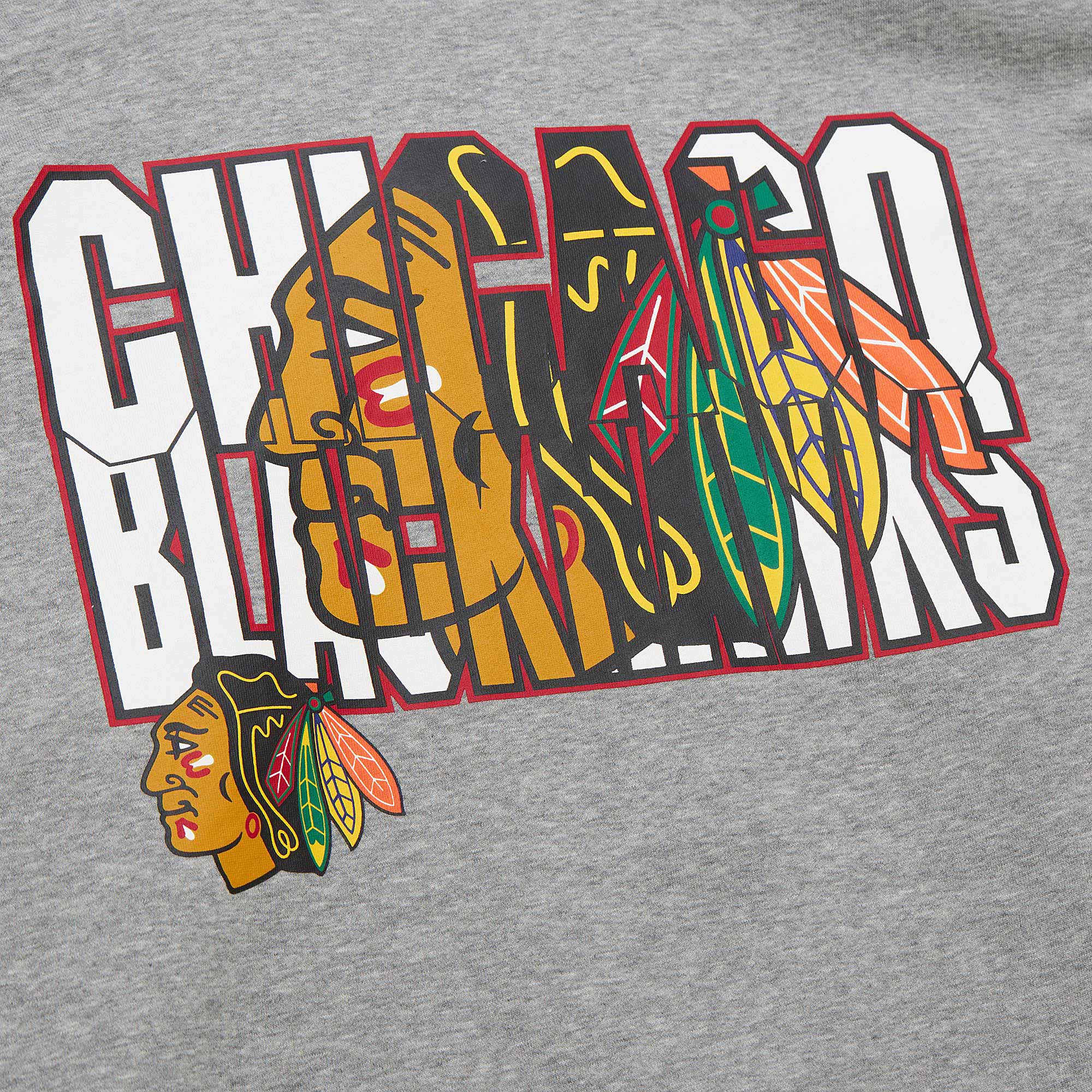 Chicago Blackhawks Mitchell & Ness All Over 4.0 Crewneck Sweatshirt - Image 7