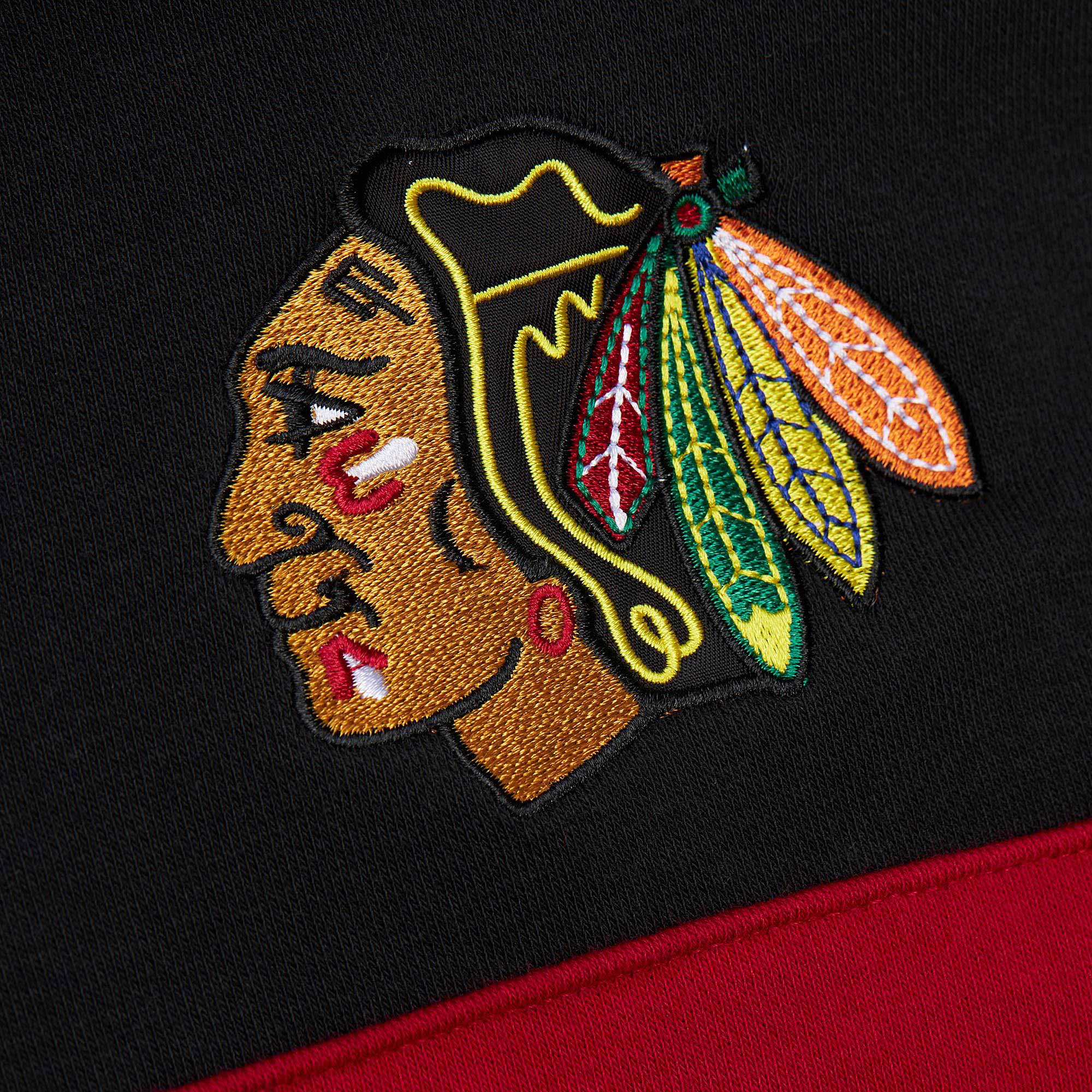 Chicago Blackhawks Mitchell & Ness Black Head Coach Hooded Sweatshirt - Image 5