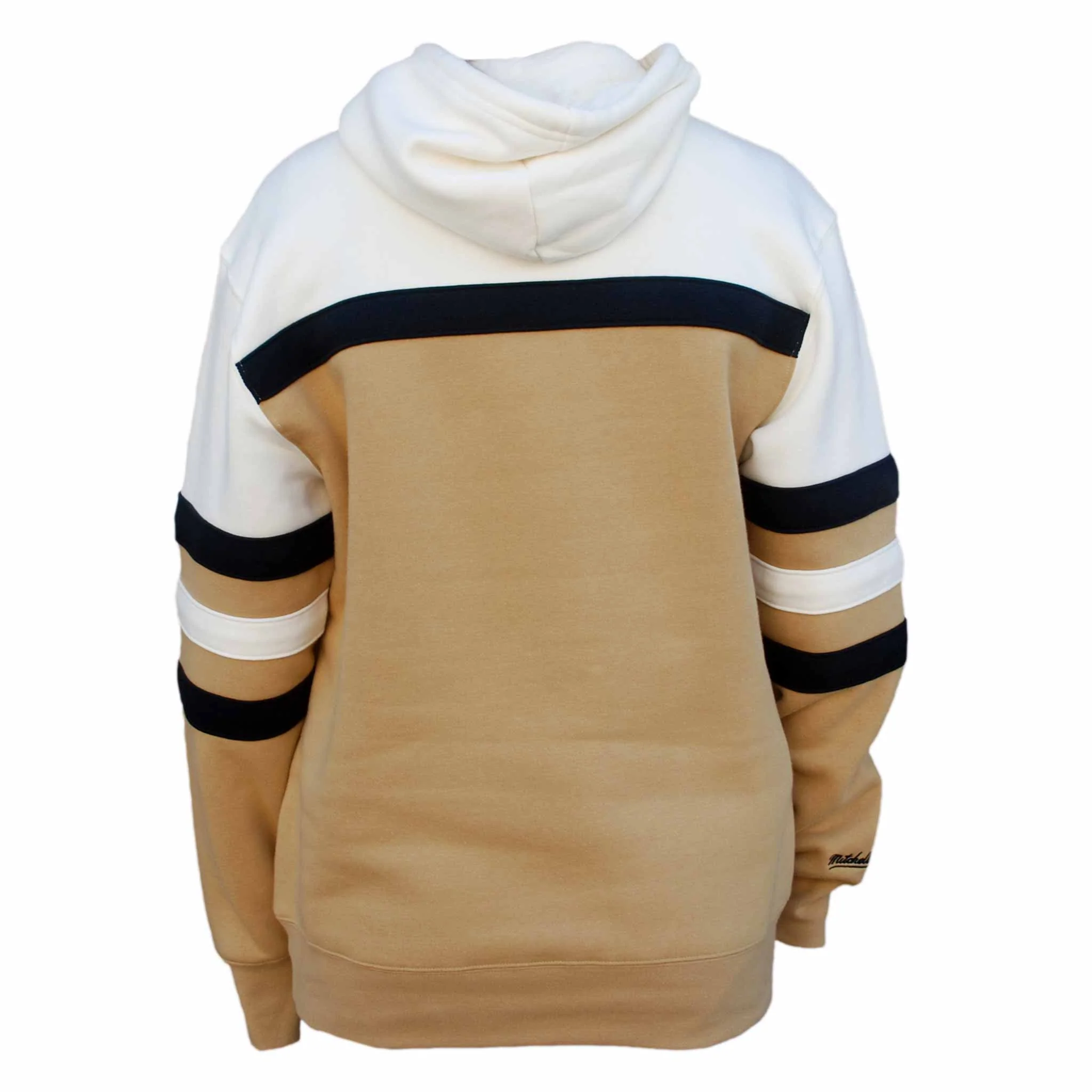 Chicago Blackhawks Mitchell & Ness Cream Head Coach Hooded Sweatshirt - Image 2