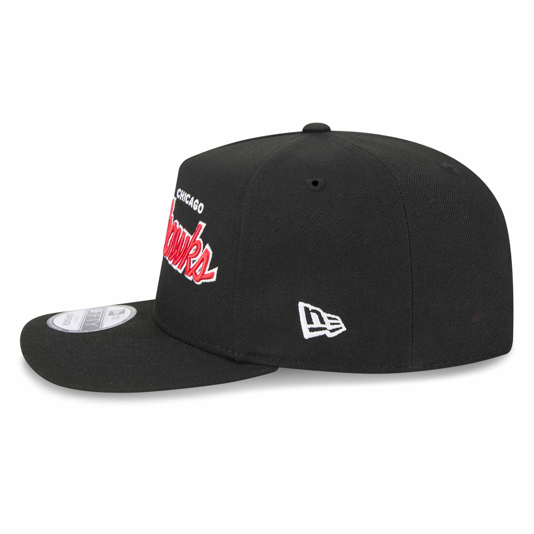 Chicago Blackhawks New Era 9FIFTY Black Indian Head Script Snapback Adjustable Cap - Image 3