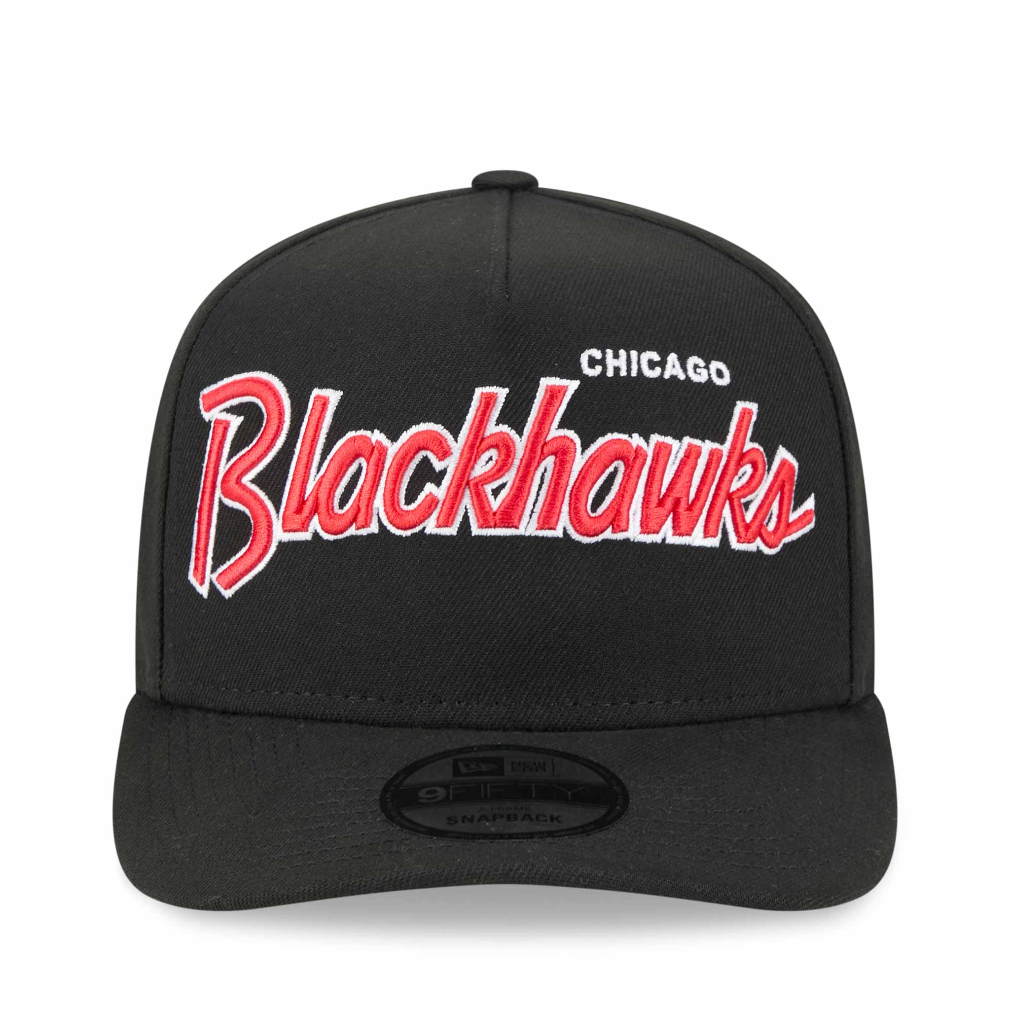 Chicago Blackhawks New Era 9FIFTY Black Indian Head Script Snapback Adjustable Cap - Image 5