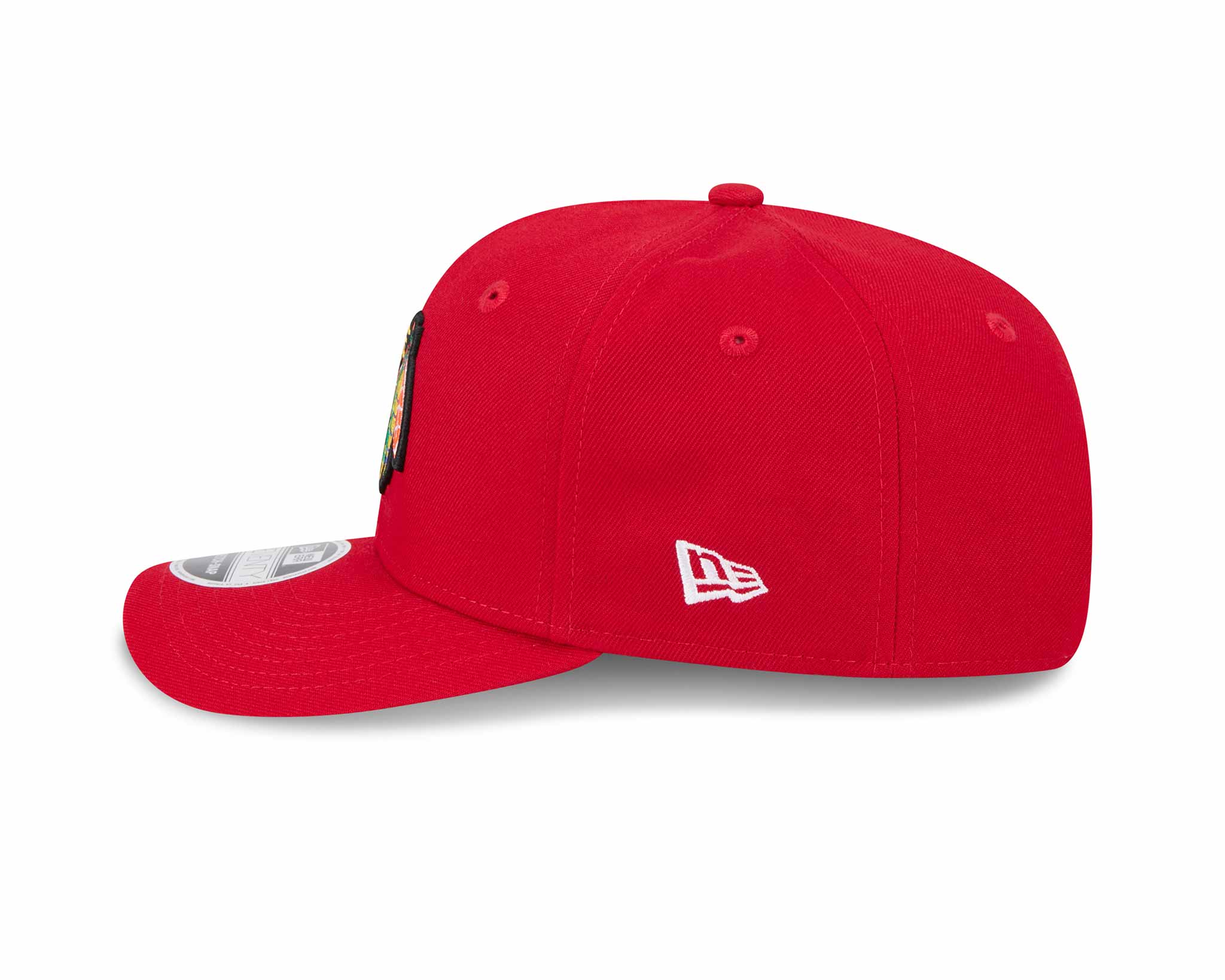Chicago Blackhawks New Era 9SEVENTY Stretch Snap Red Indian Head Adjustable Cap - Image 3