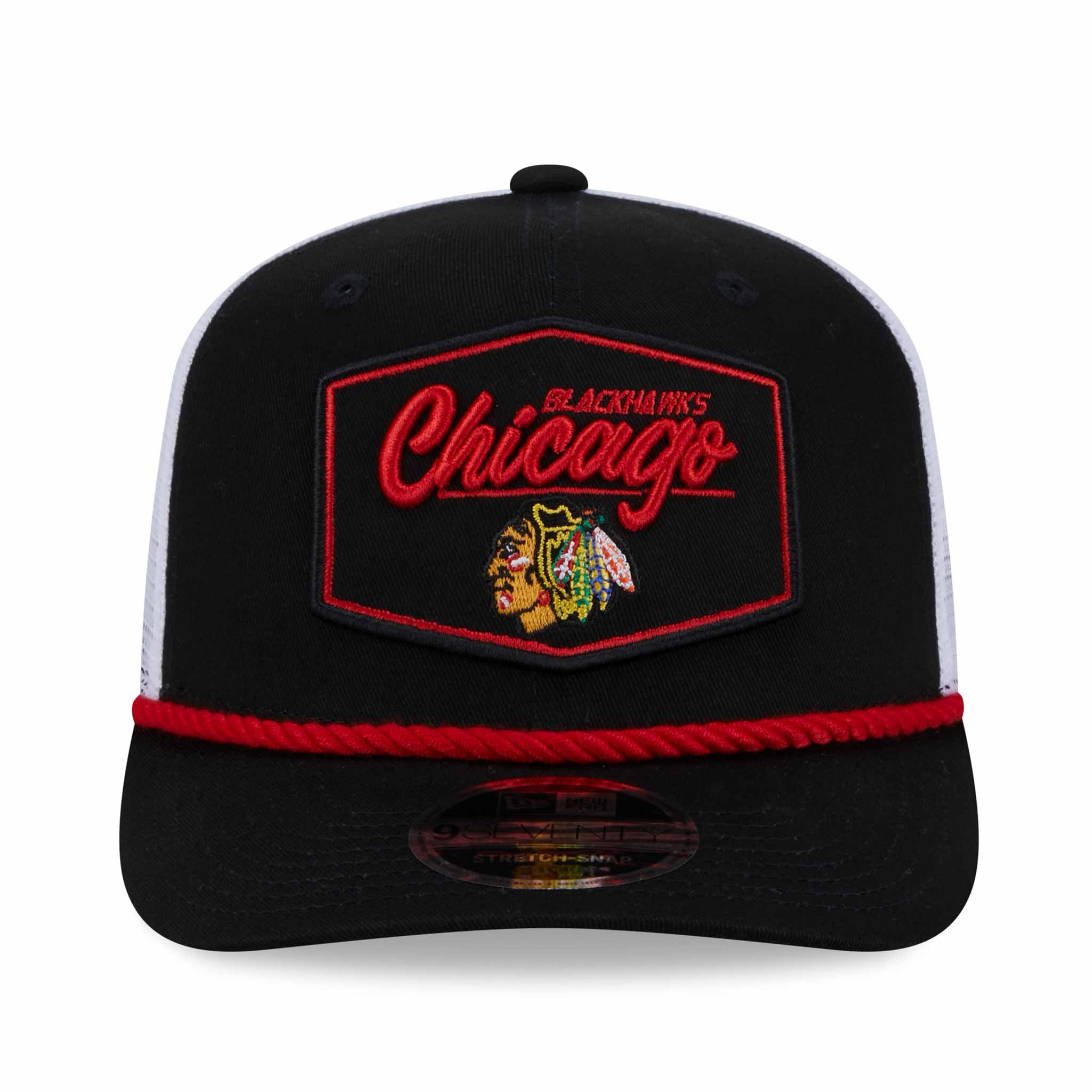 Chicago Blackhawks New Era 9SEVENTY Stretch Snap Rope Patch Adjustable Cap - Image 4