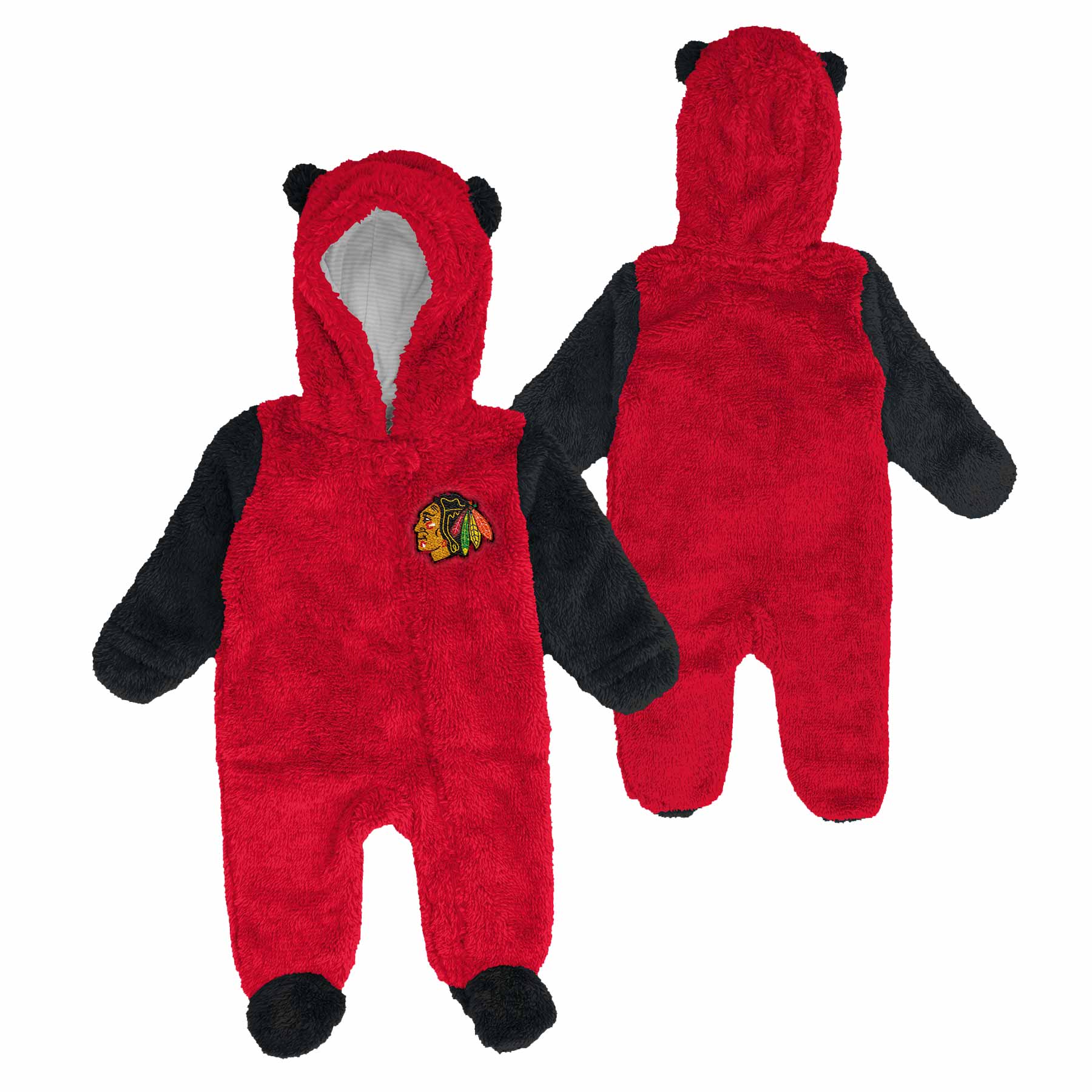 Chicago Blackhawks Newborn Stay Napping Teddy Bunting - Image 3
