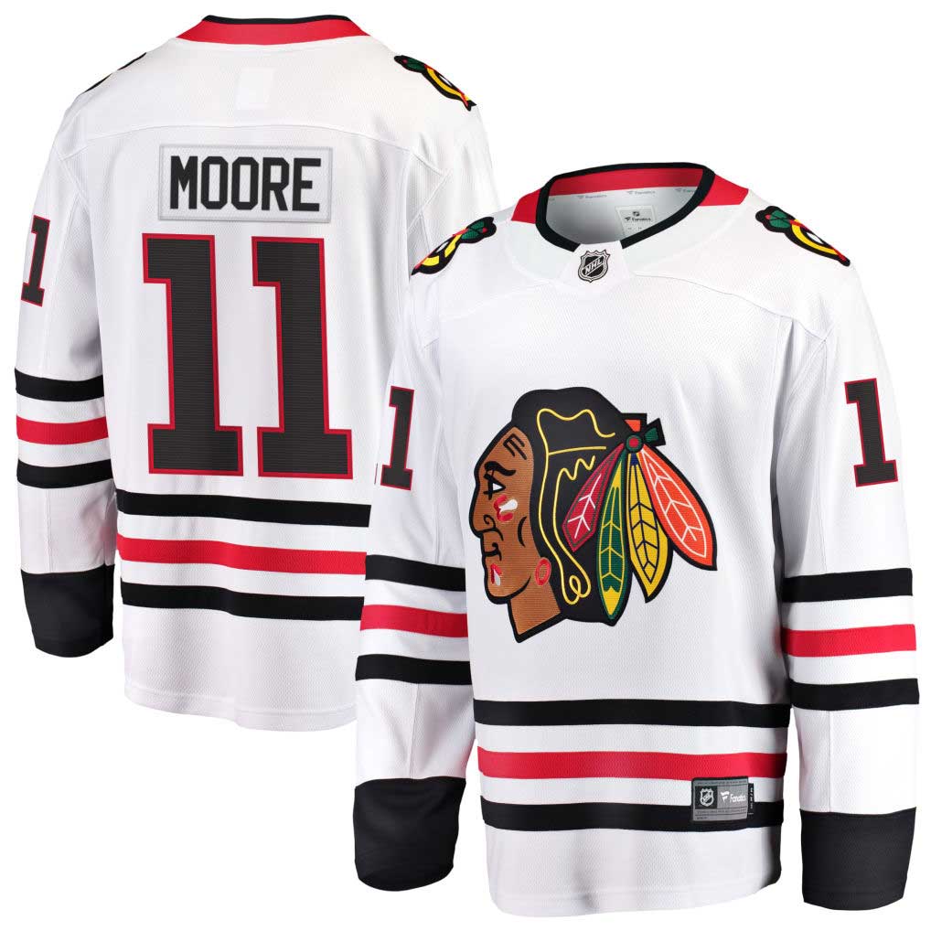 Chicago Blackhawks Oliver Moore Road Breakaway Jersey With Authentic Lettering