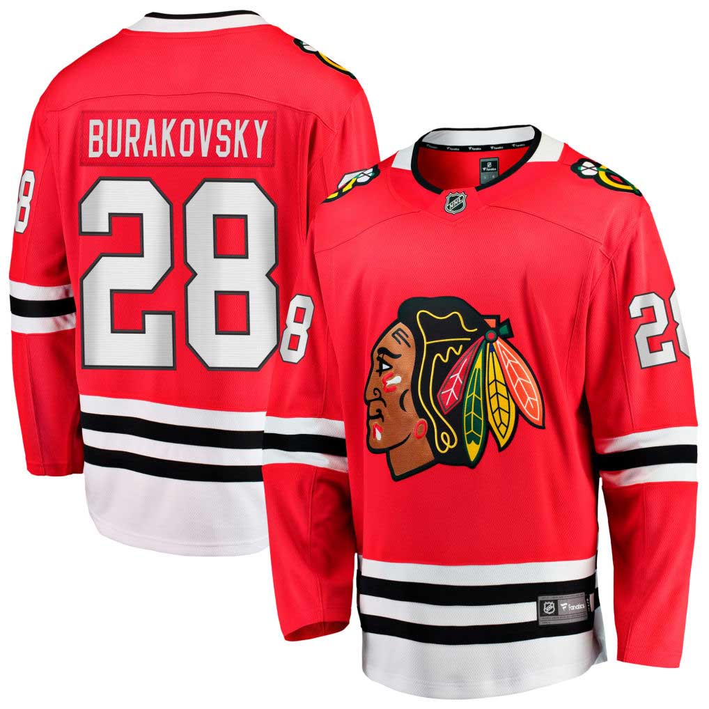 Chicago Blackhawks André Burakovsky Home Breakaway Jersey With Authentic Lettering