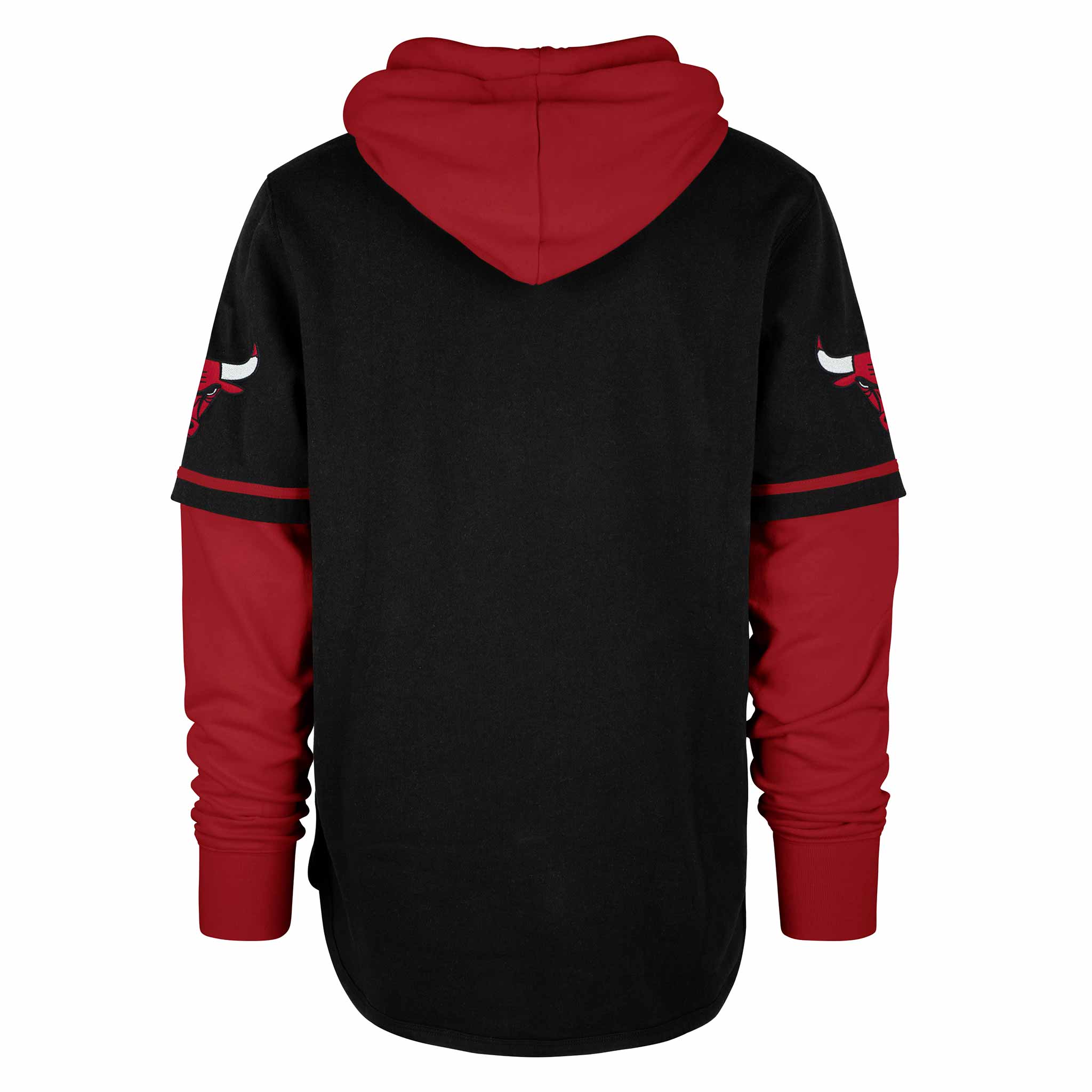 Chicago Bulls 47 Brand Black Trifecta Shortstop Pullover Sweatshirt - Image 2